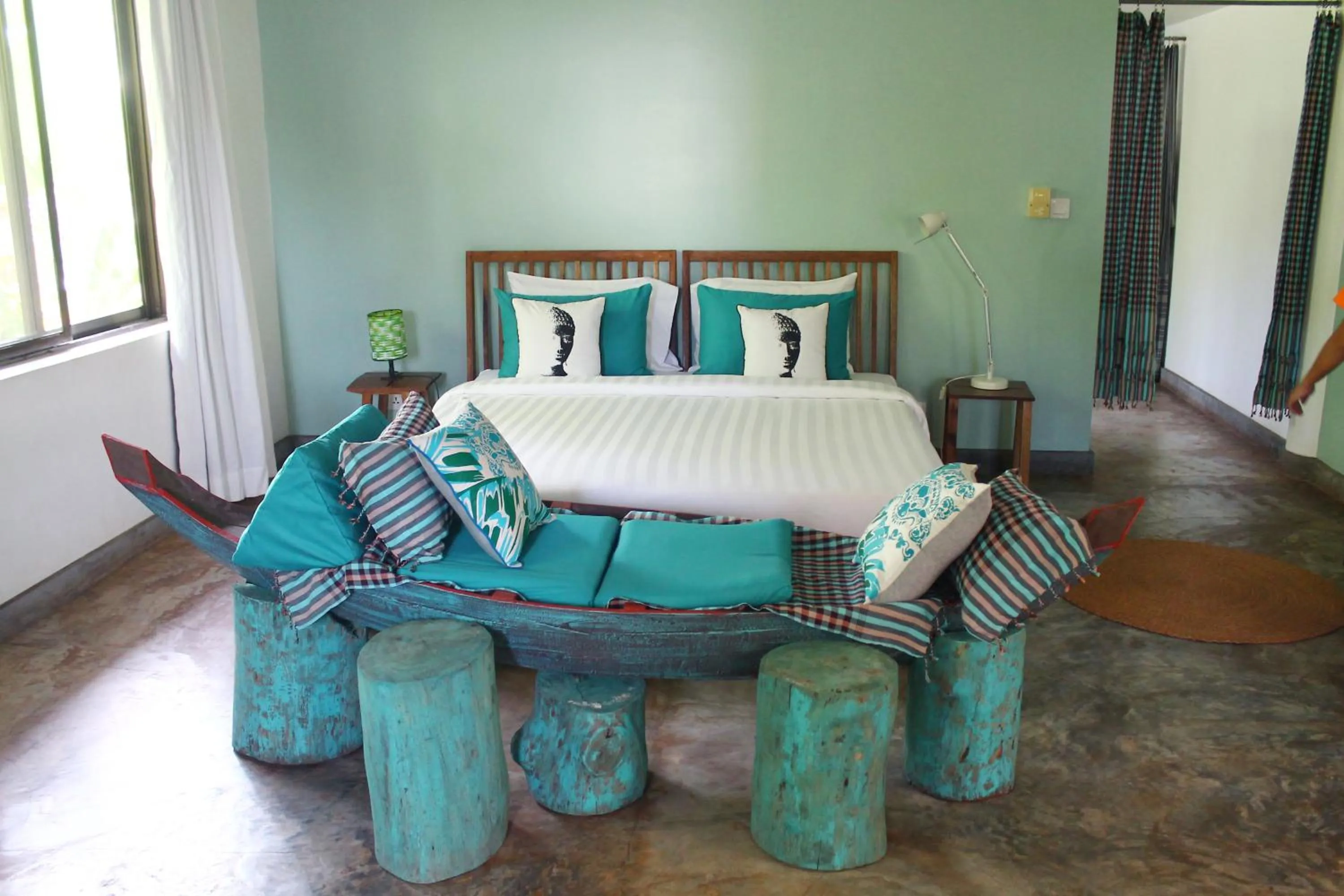 Bed in Sala Baï Hotel & Restaurant School