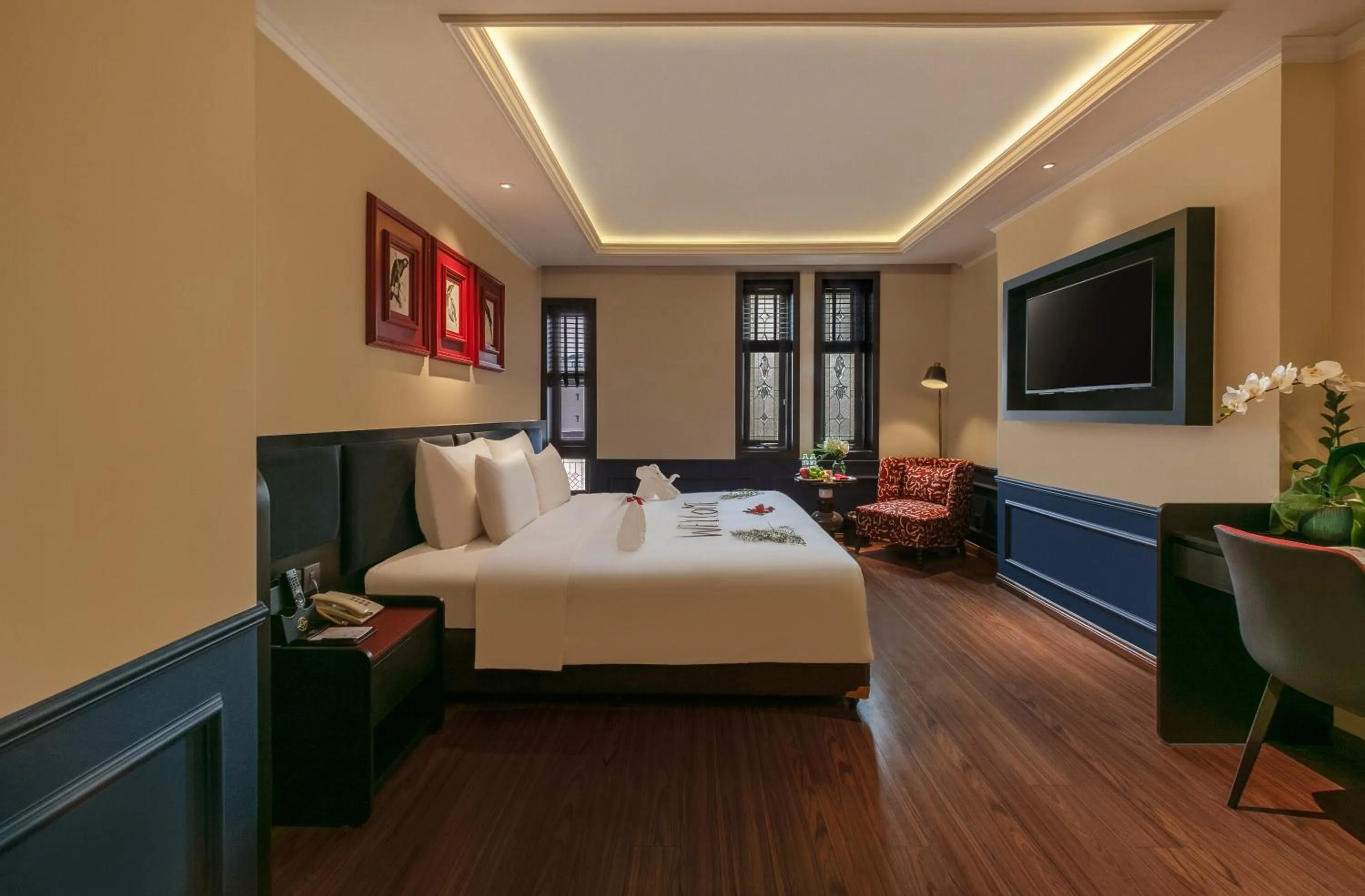 View (from property/room), Bed in Champton Hanoi Hotel