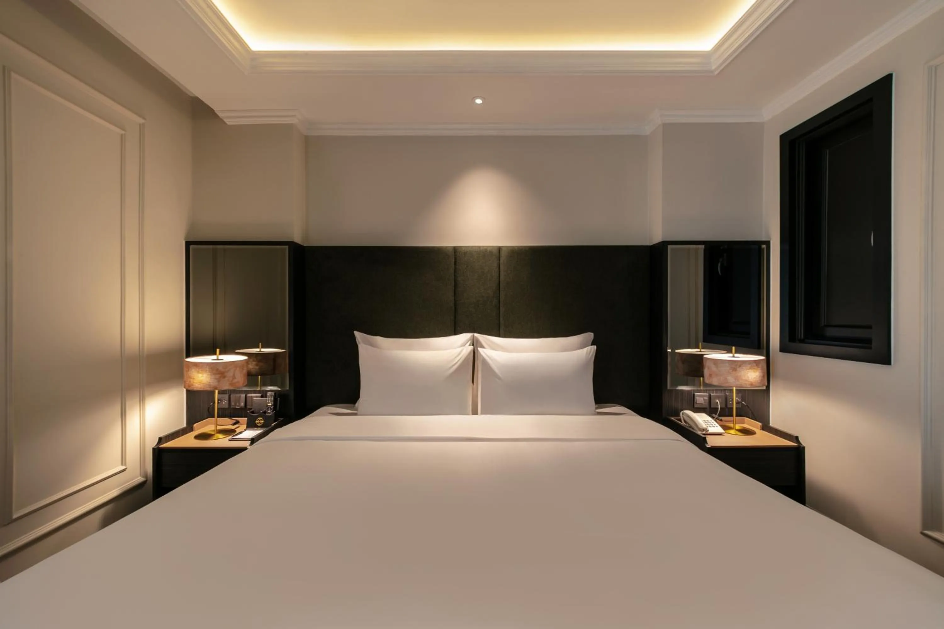 Photo of the whole room, Bed in Champton Hanoi Hotel