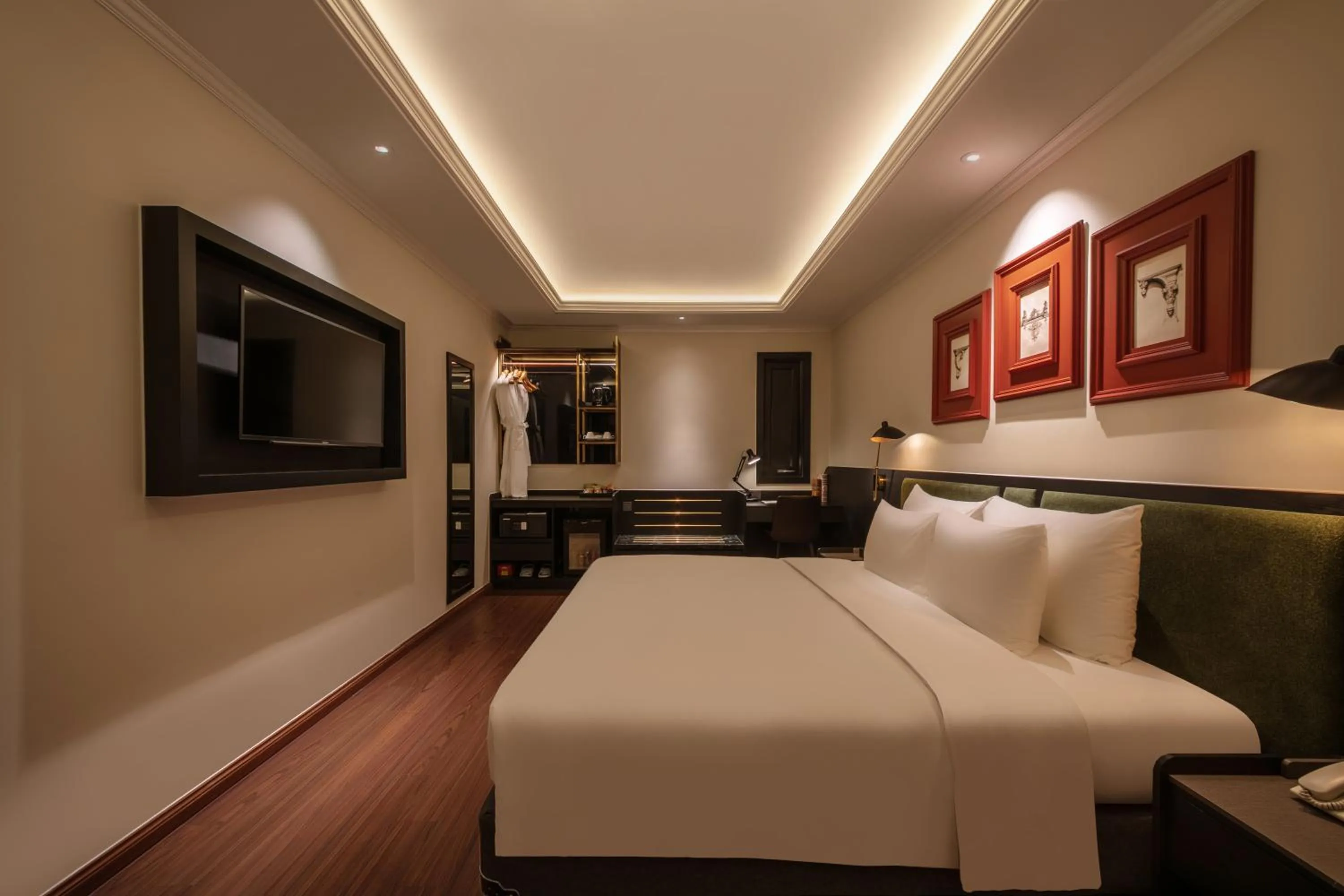 Photo of the whole room, Bed in Champton Hanoi Hotel