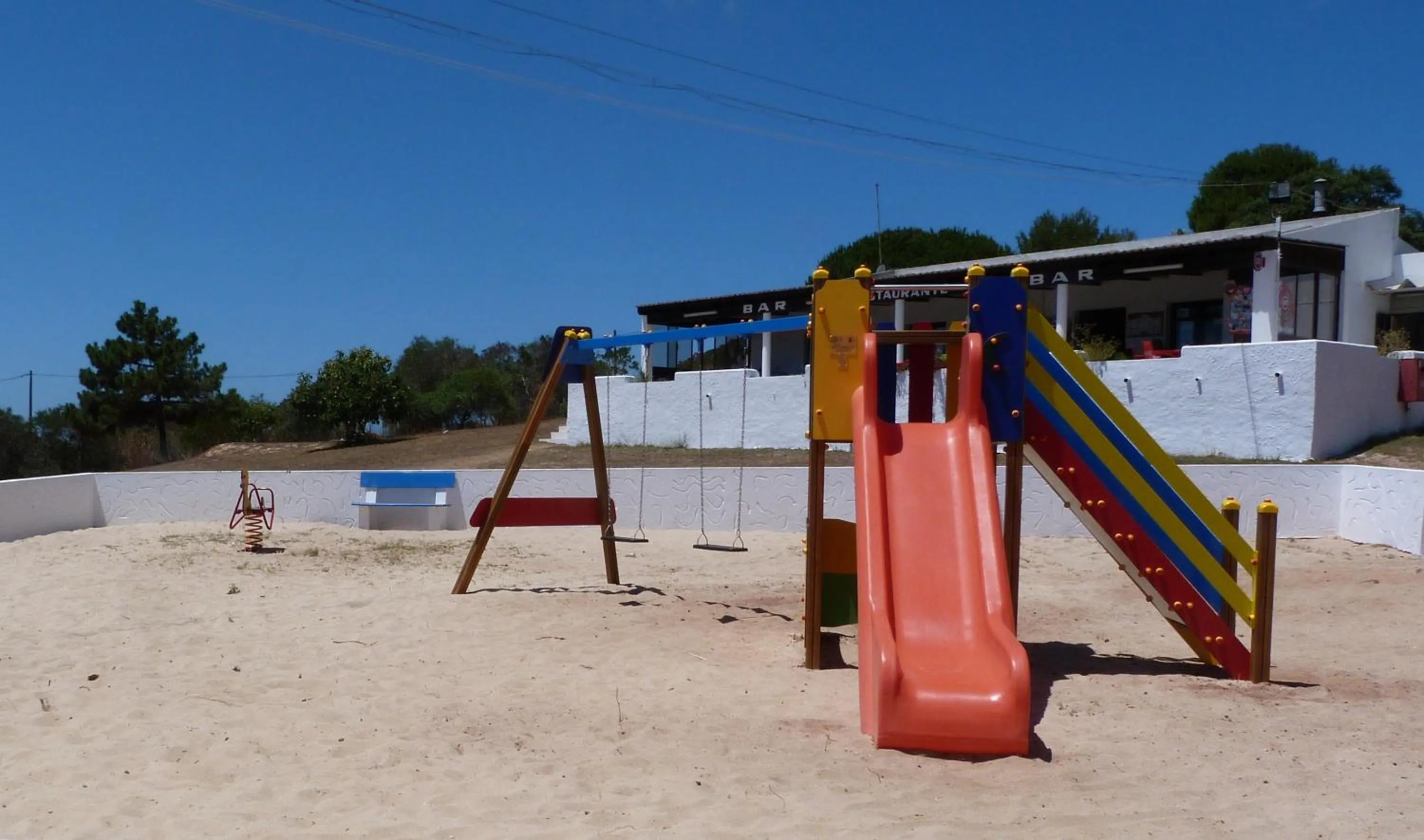 Children play ground in Parque de Campismo Orbitur Sagres