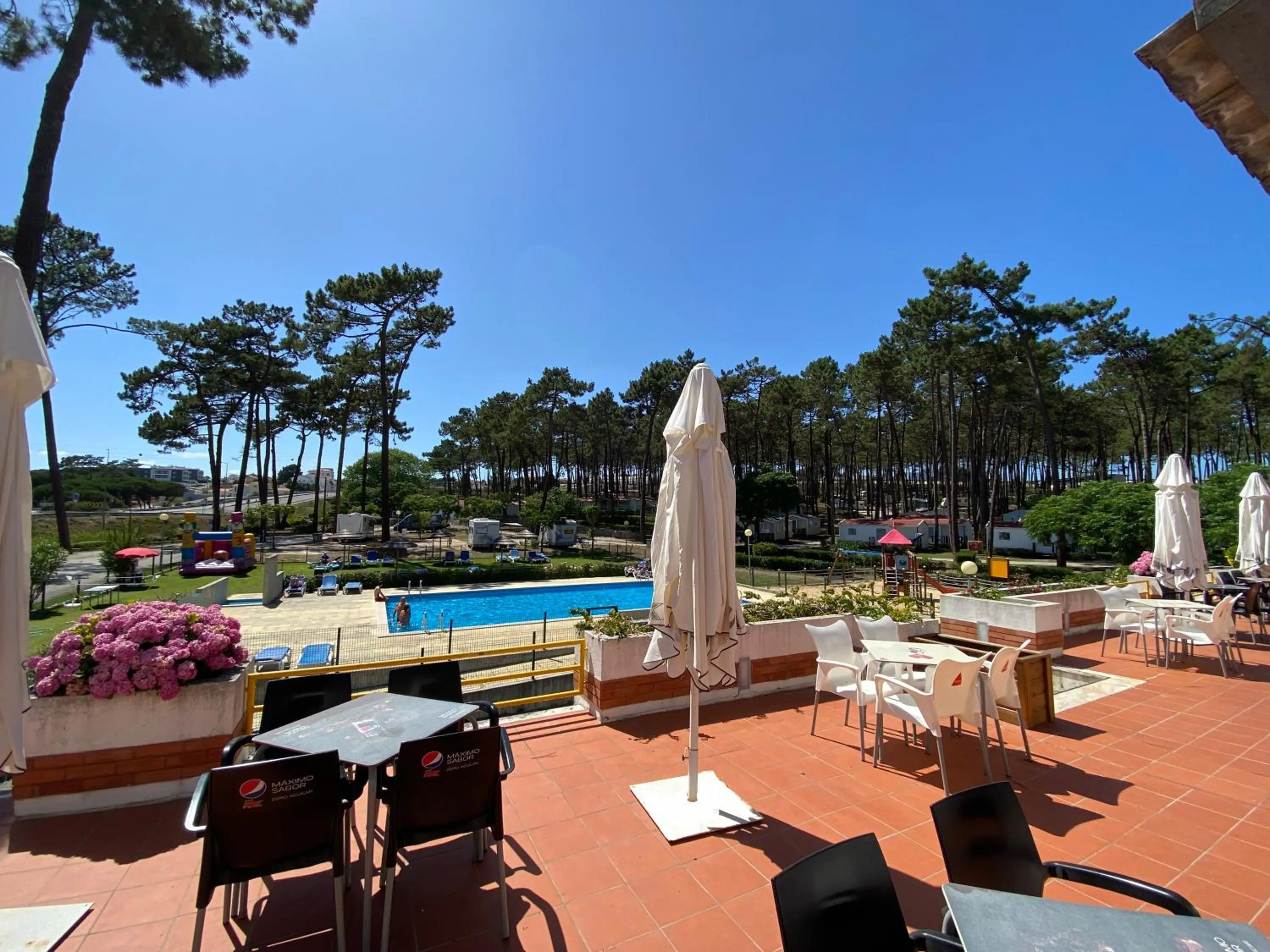 Pool view in Parque de Campismo Orbitur Valado