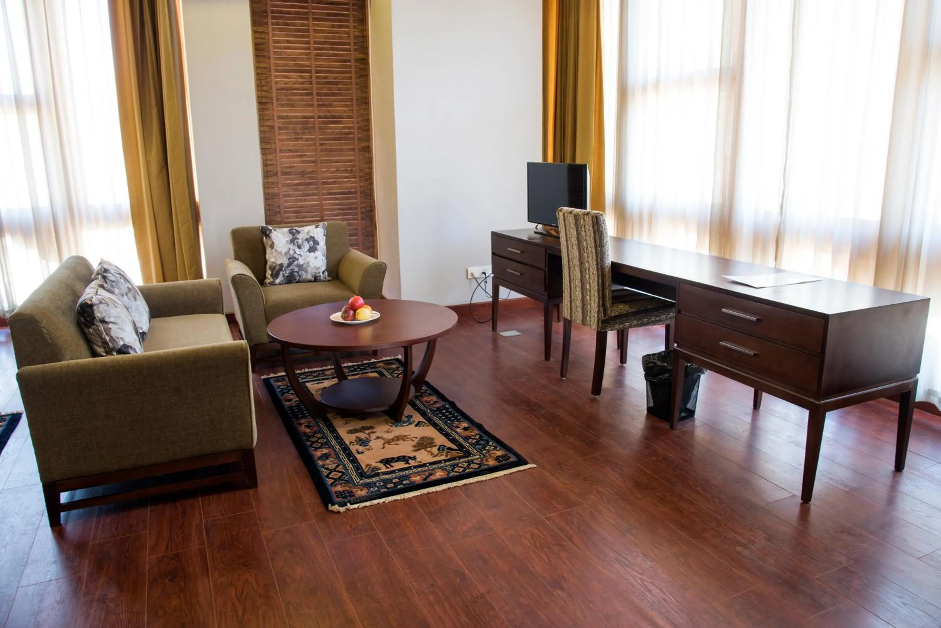 Seating area in CityHotel, Thimphu