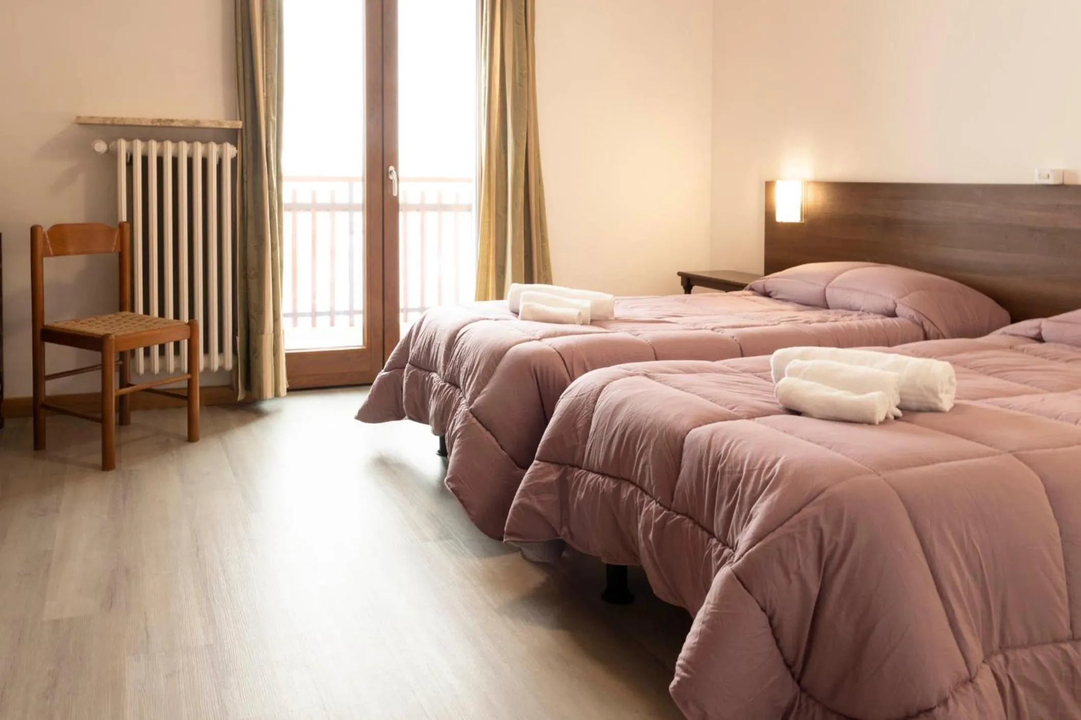 Balcony/Terrace, Bed in Hotel Galassia