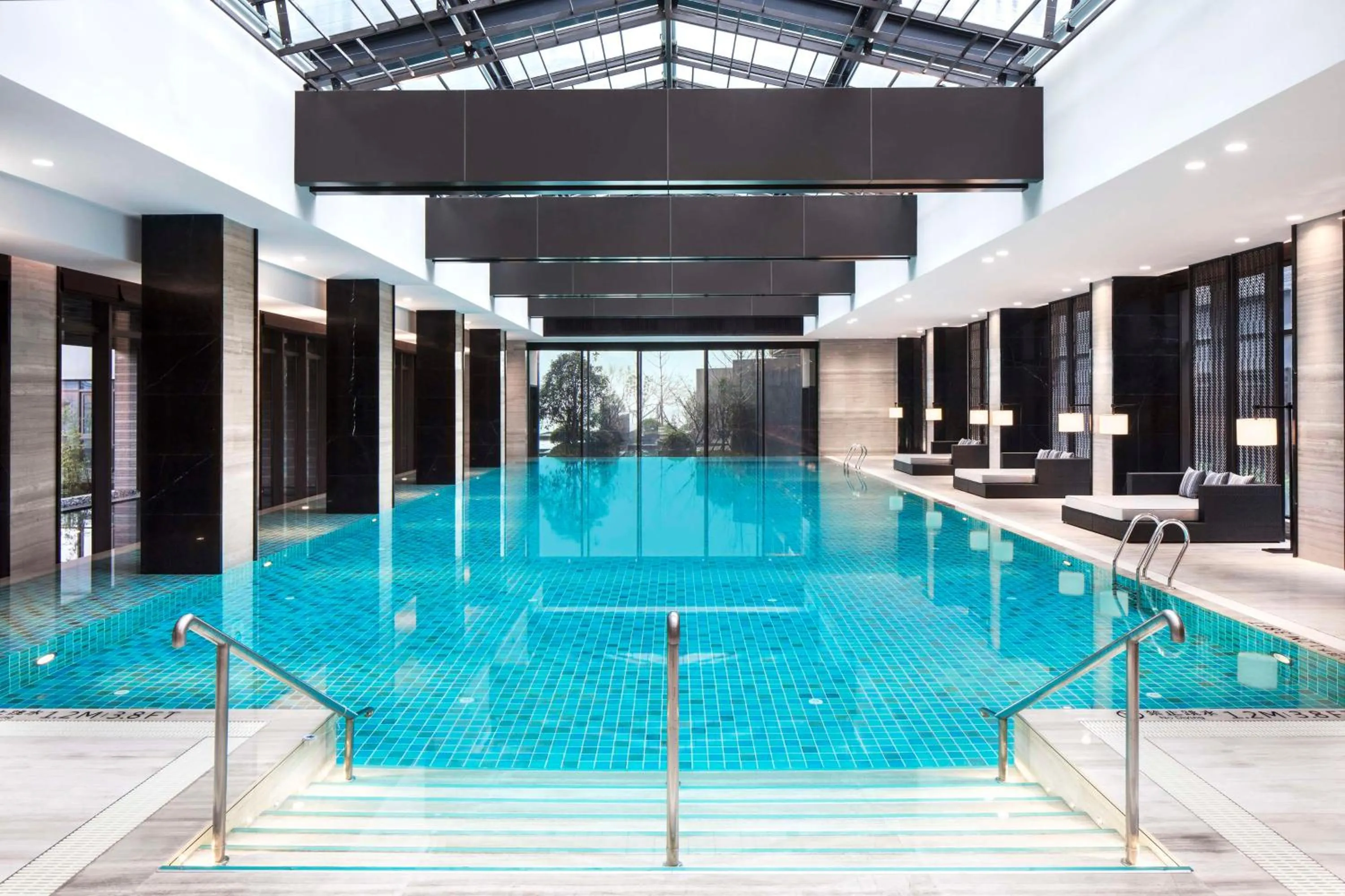 Pool view in Hilton Ningbo Dongqian Lake