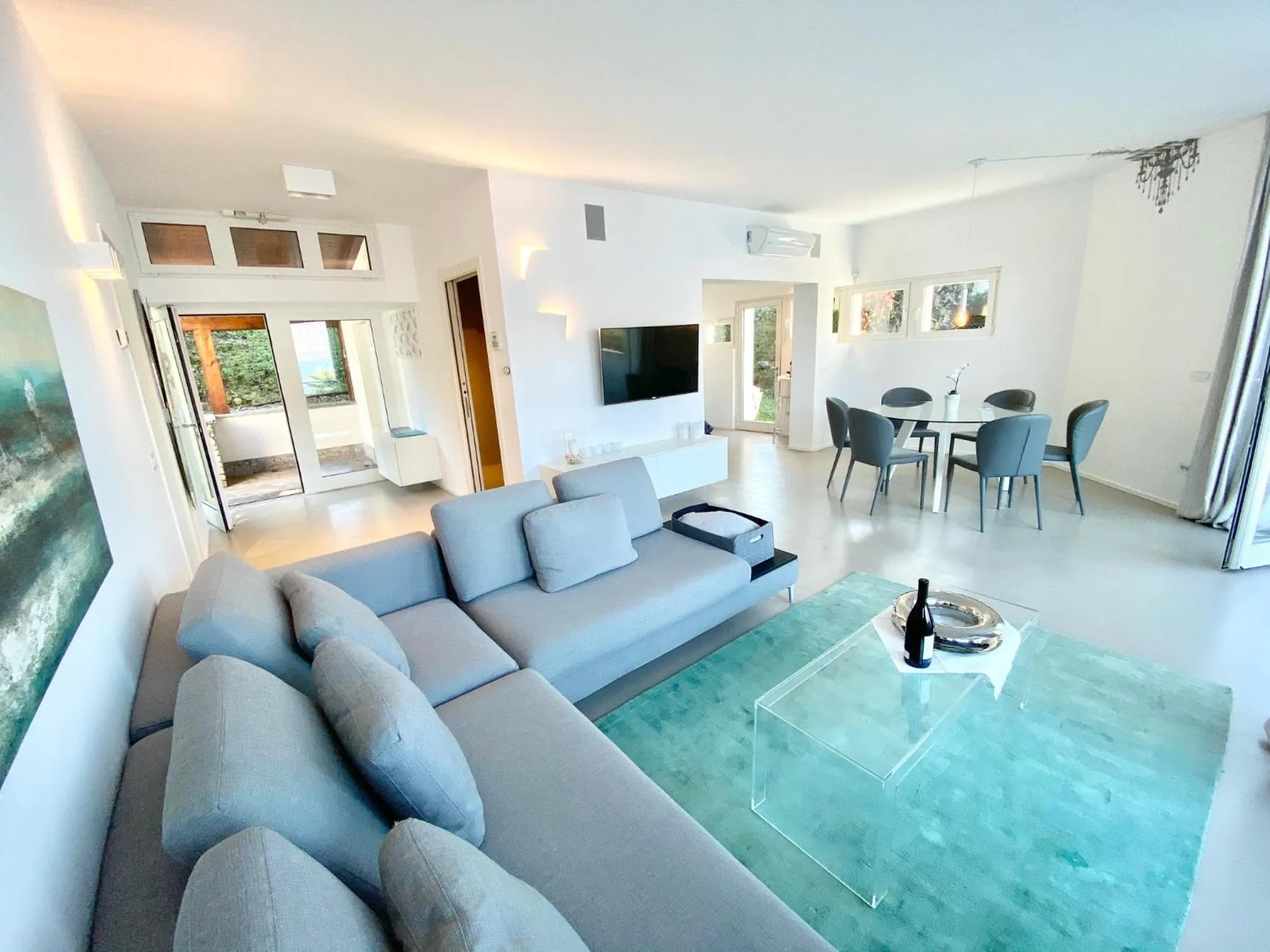 Living room in Villa Poseidon