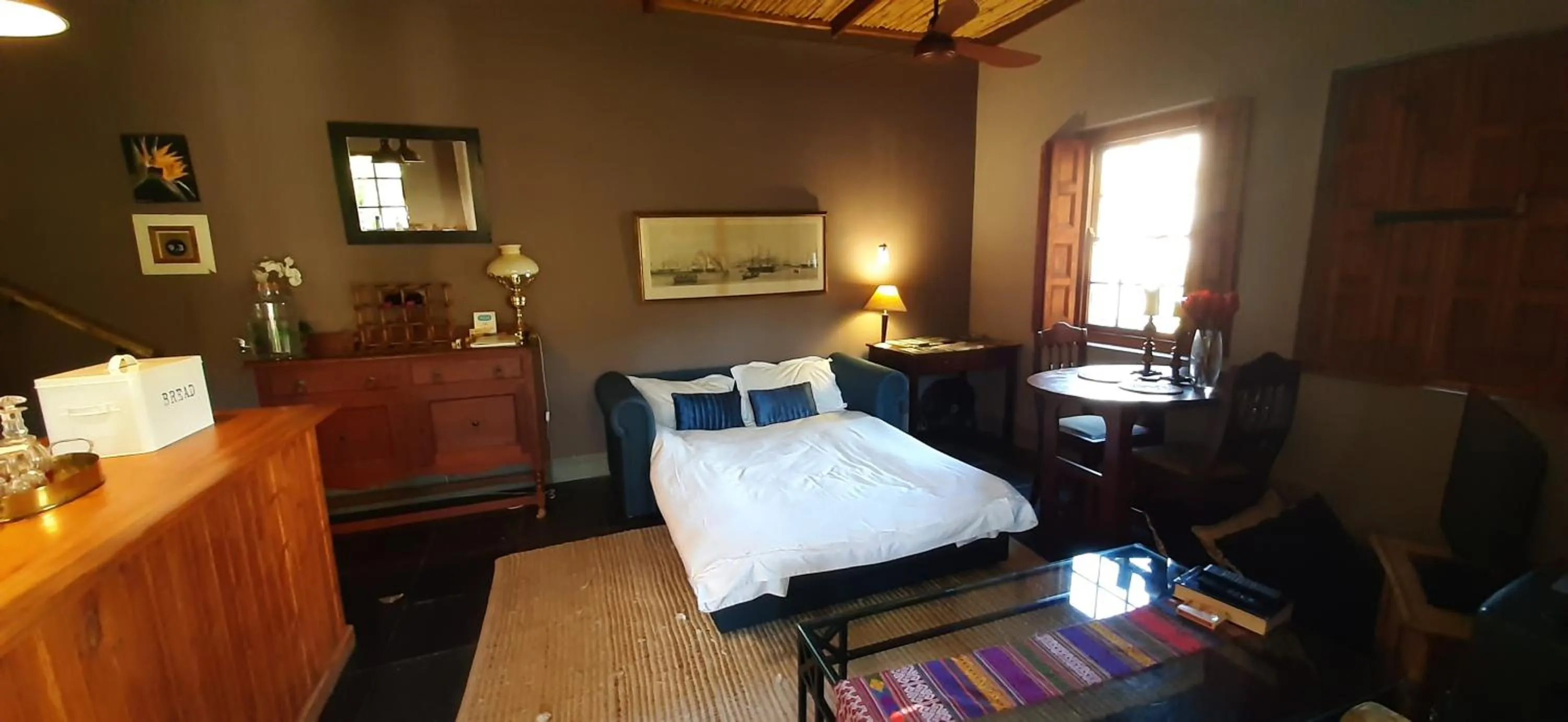 Living room, Bed in Abigail's Garden Cottage