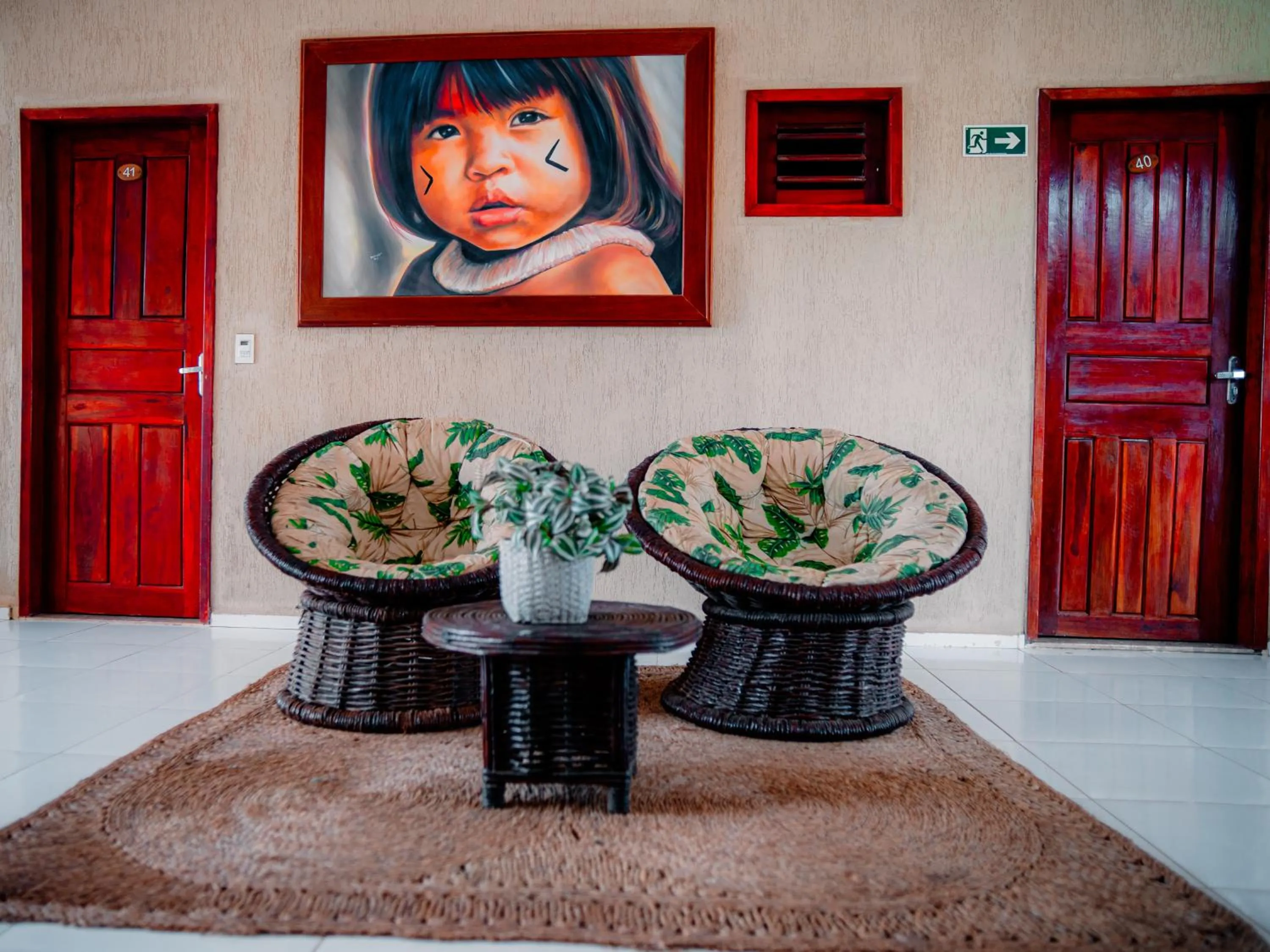 Decorative detail in Hotel Maré Mansa