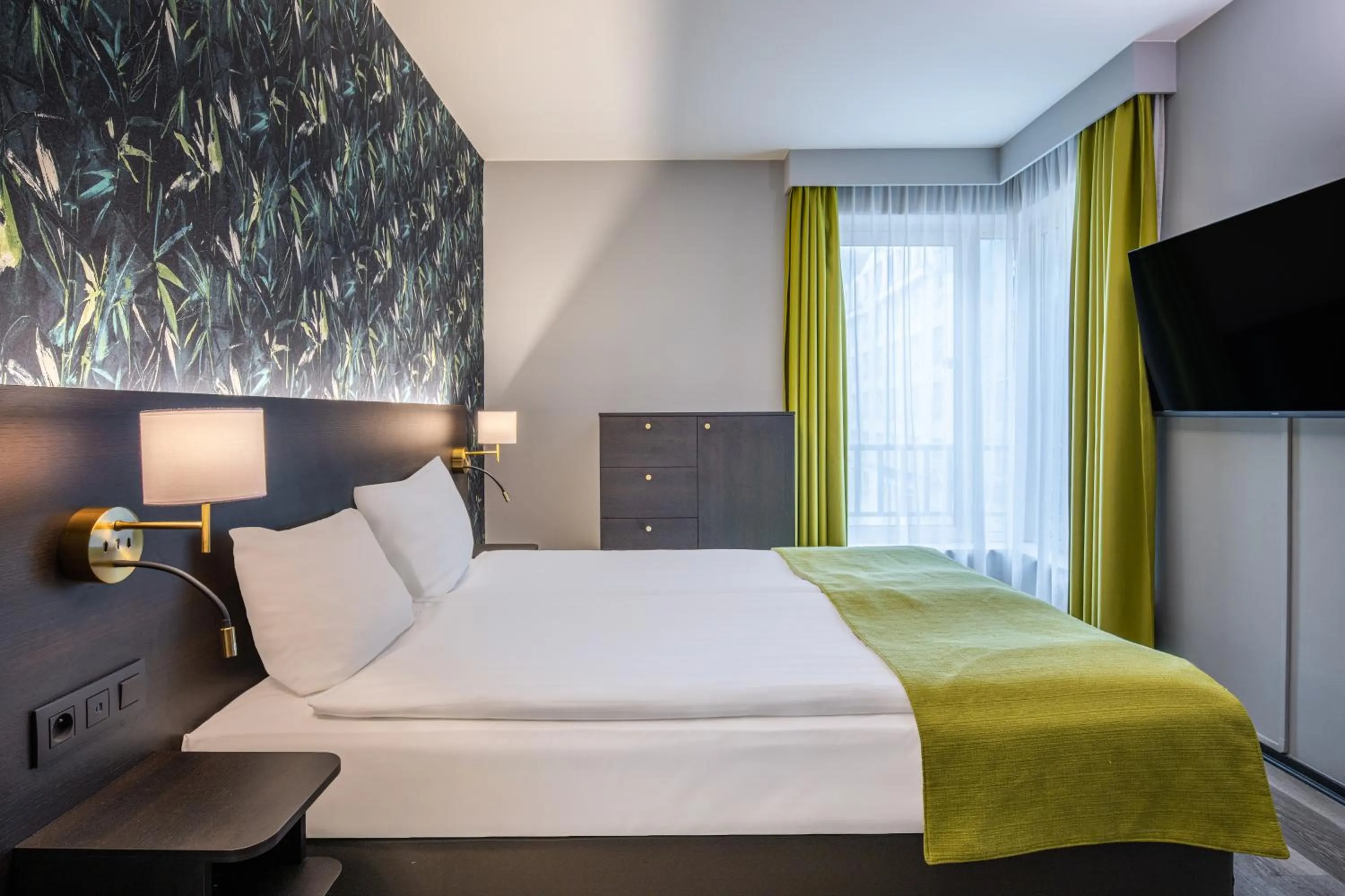 Bedroom, Bed in Thon Hotel Residence Parnasse Aparthotel