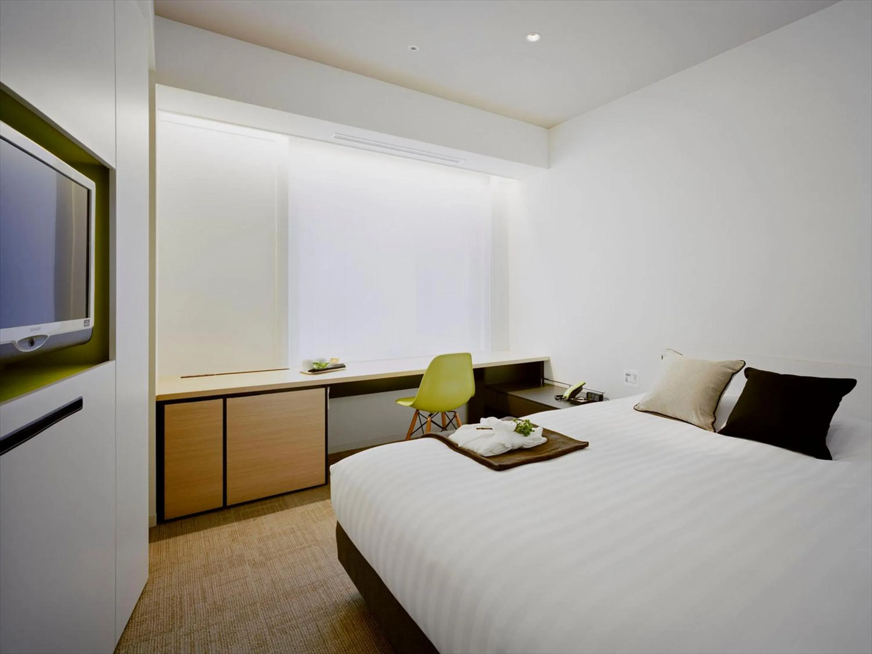 Bed in Tenza Hotel at Sendai Station