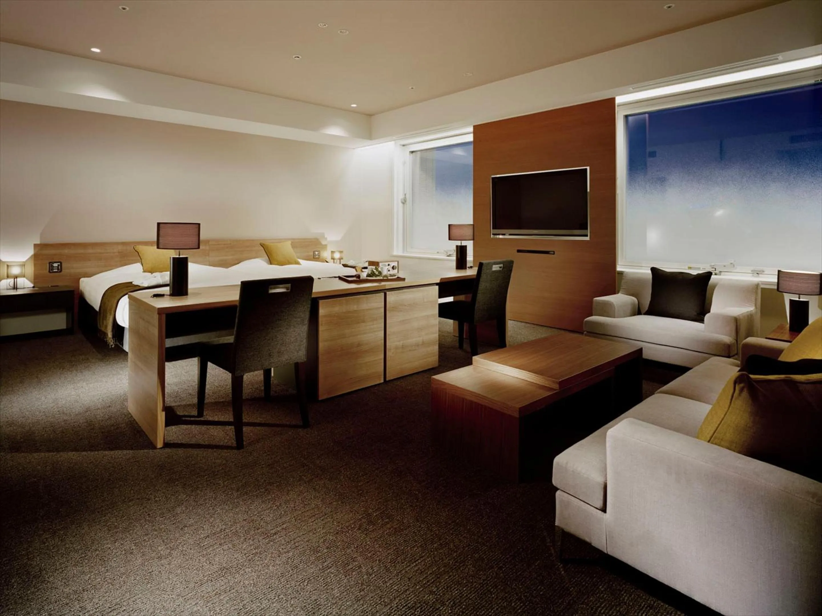 Photo of the whole room, Seating Area in Tenza Hotel at Sendai Station