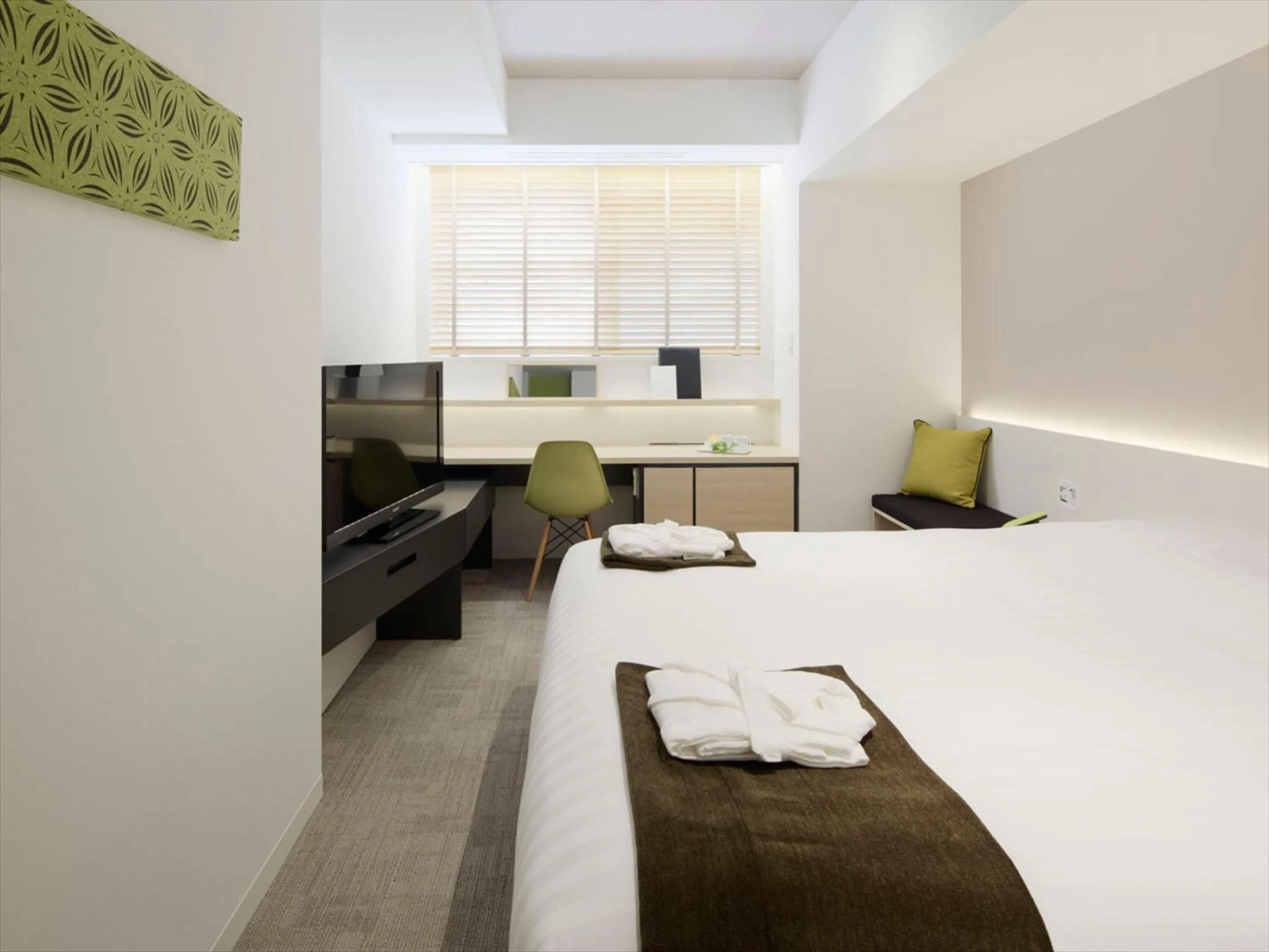 Bed in Tenza Hotel at Sendai Station