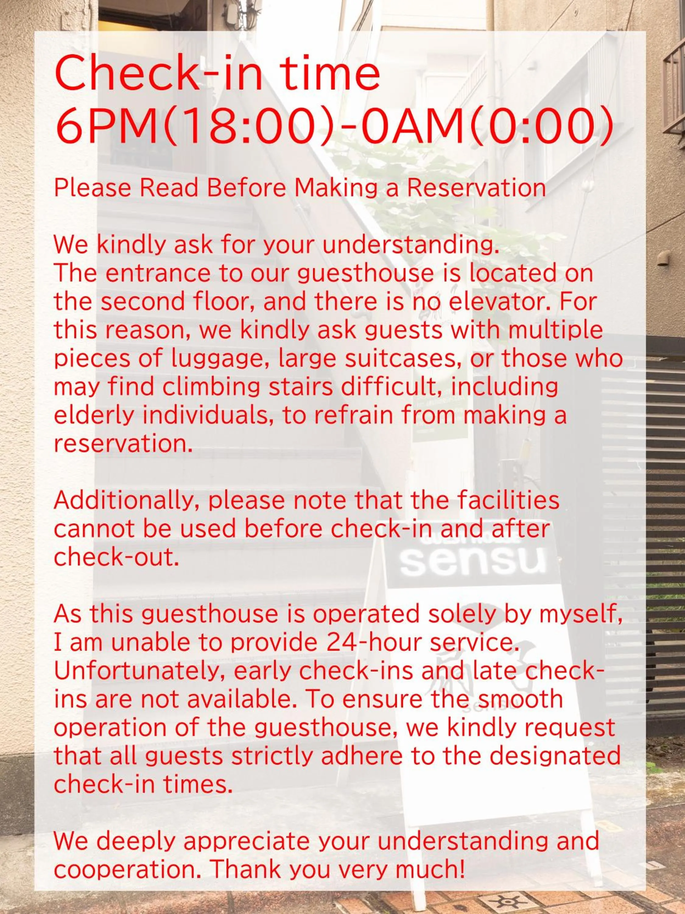 Property building in Guesthouse Sensu