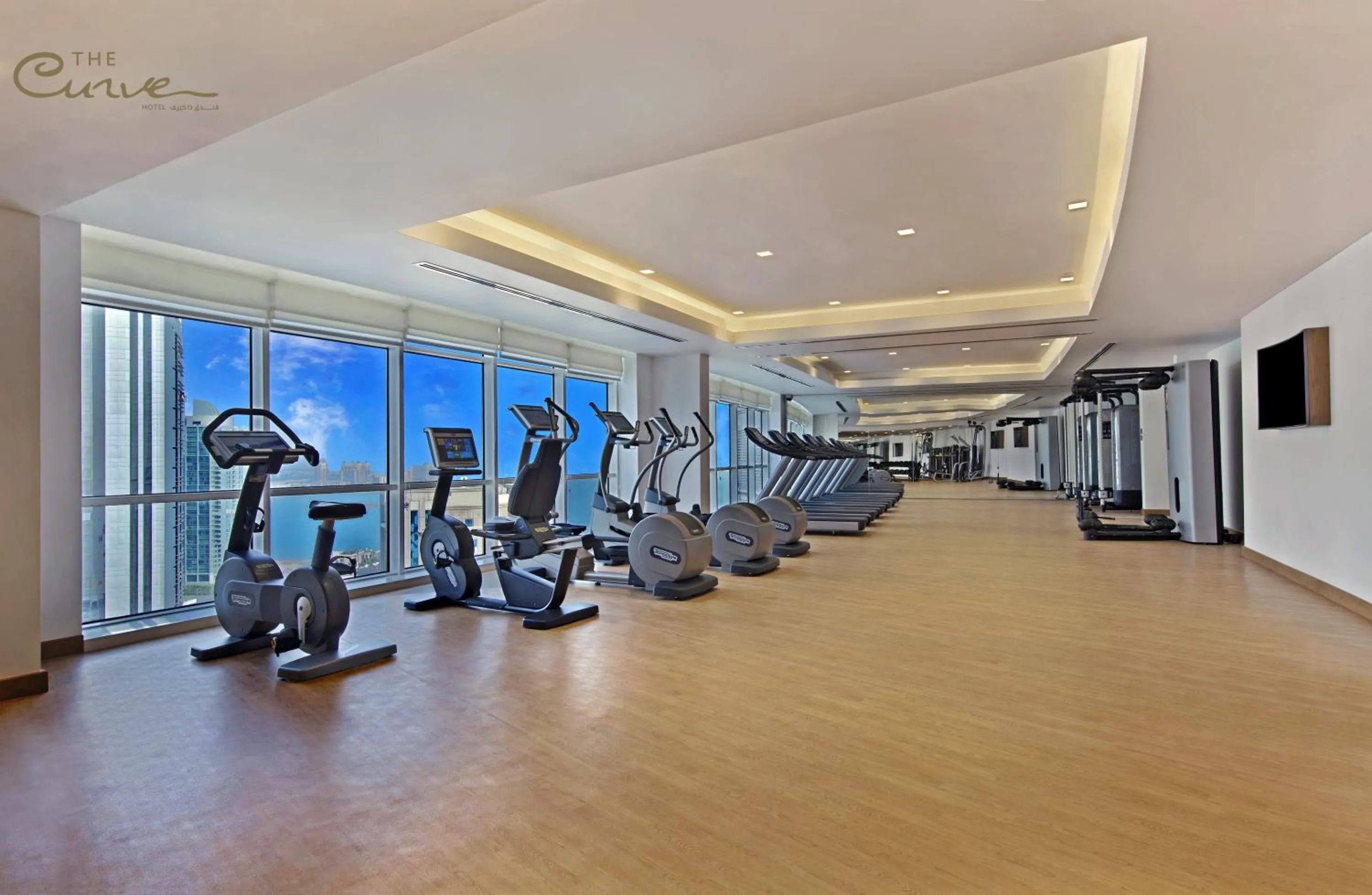 Fitness centre/facilities in The Curve Hotel
