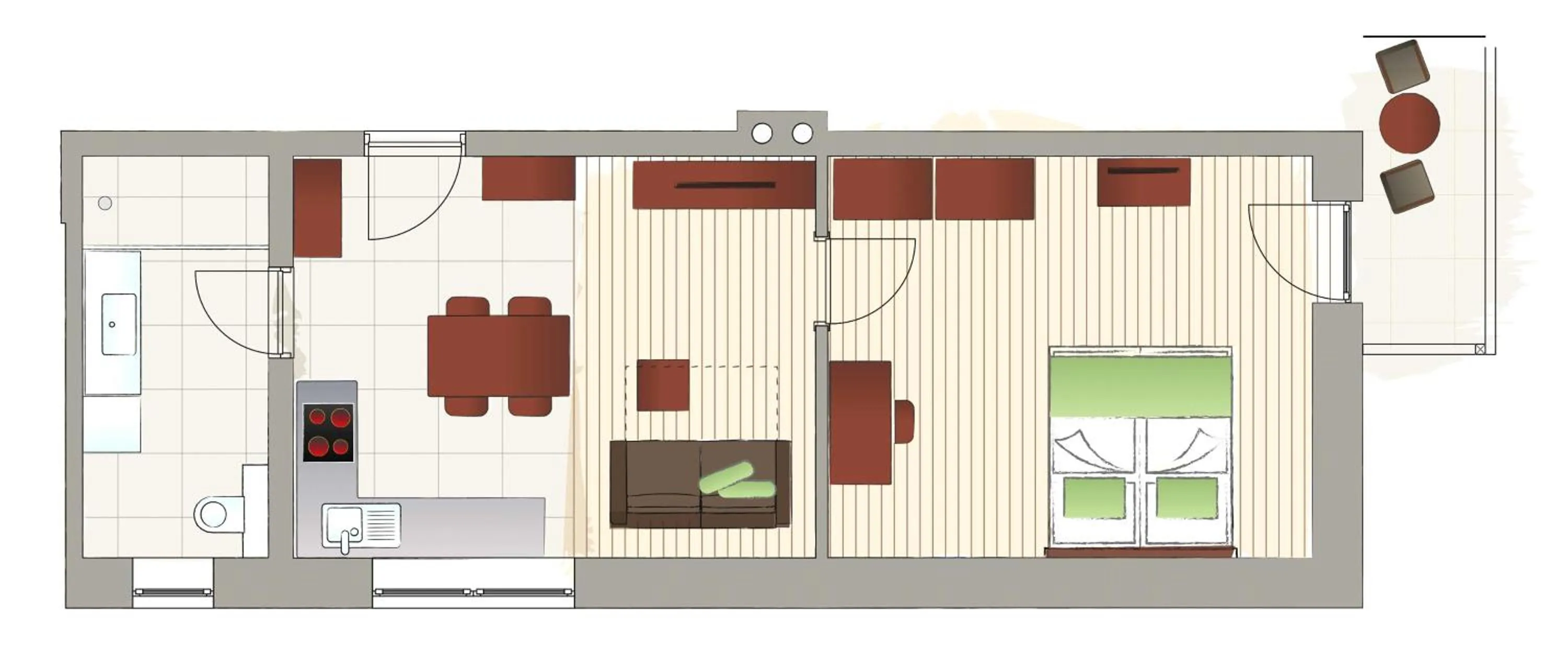 Decorative detail in Mattone Aparthotel