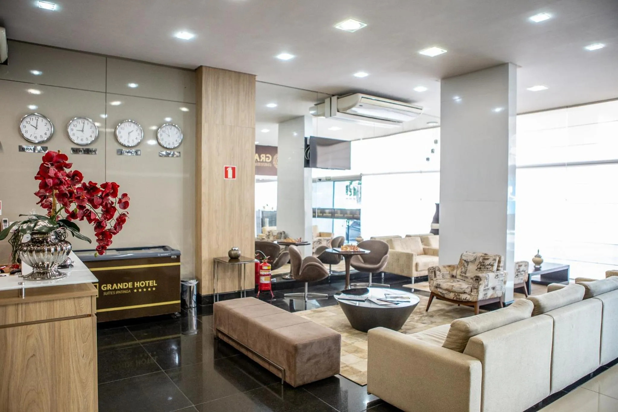 Lobby or reception in Grande Hotel Ipatinga
