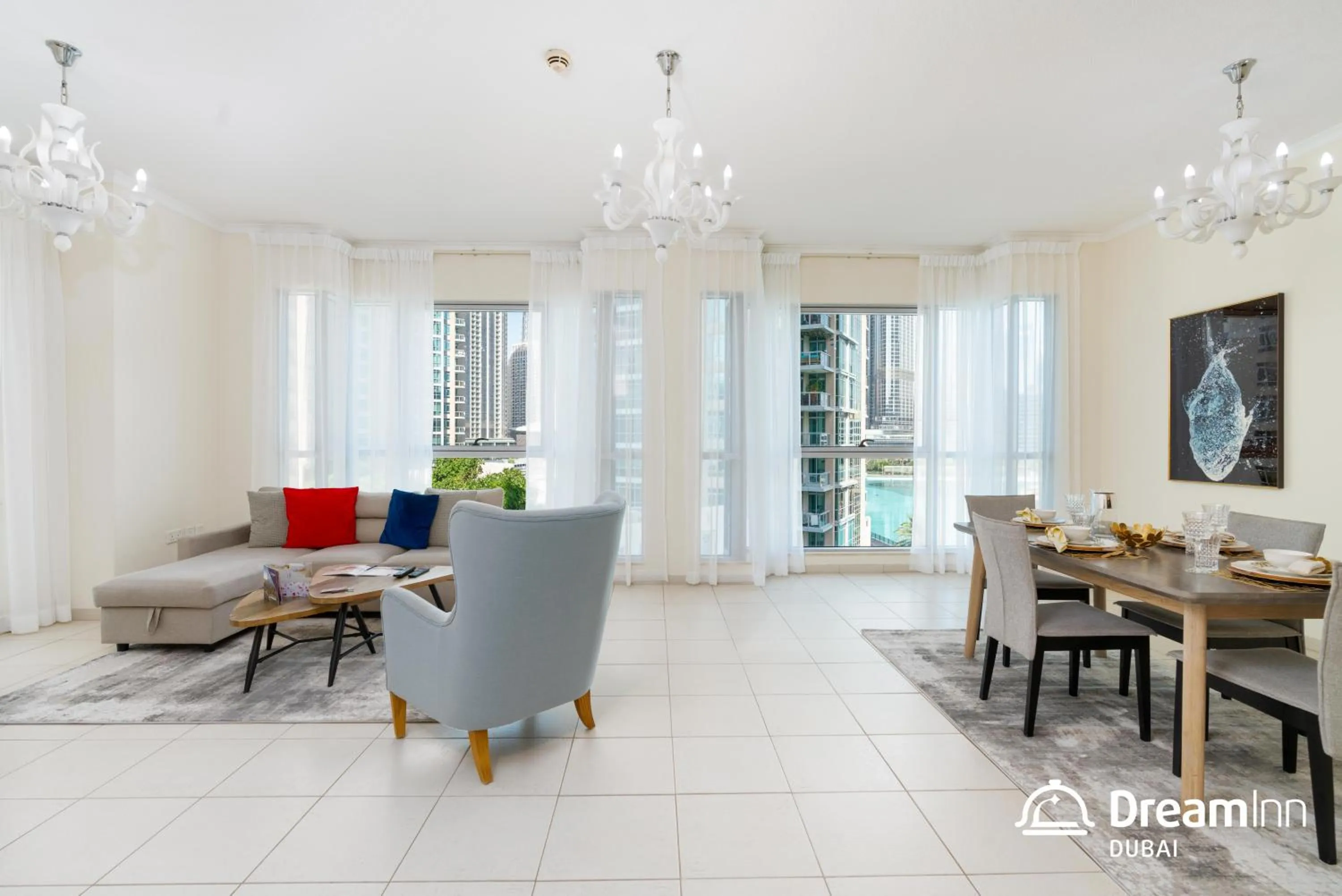 Living room in Dream Inn Apartments - Burj Residences Burj Khalifa View