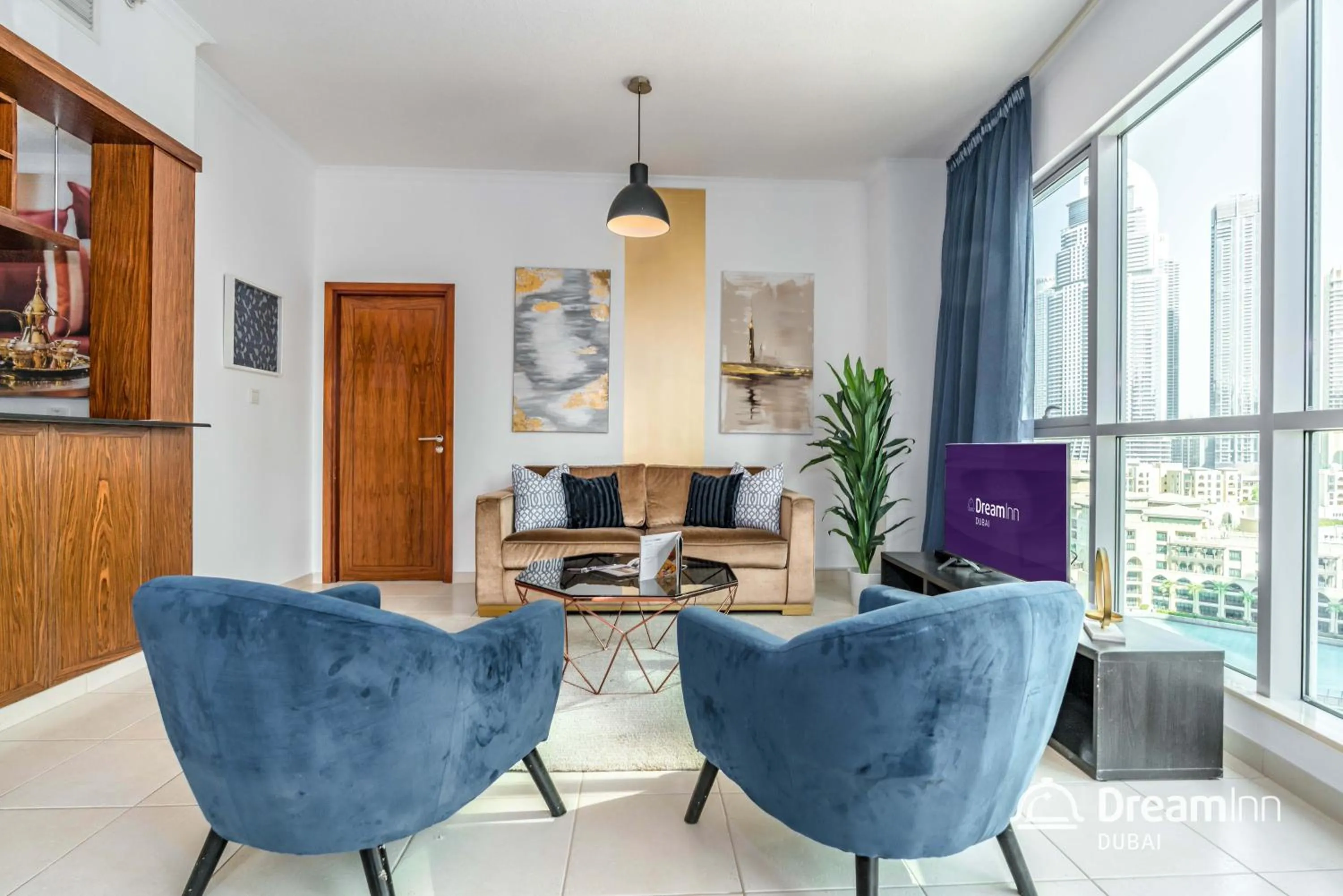 Living room in Dream Inn Apartments - Burj Residences Burj Khalifa View