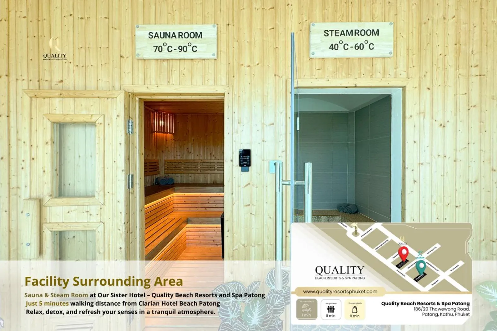 Sauna in Clarian Hotel Beach Patong