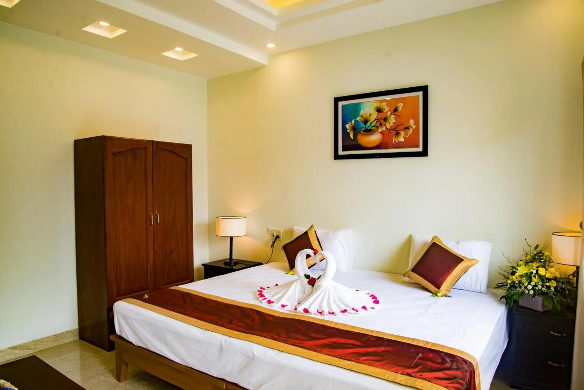 Bed in Mi Kha Homestay