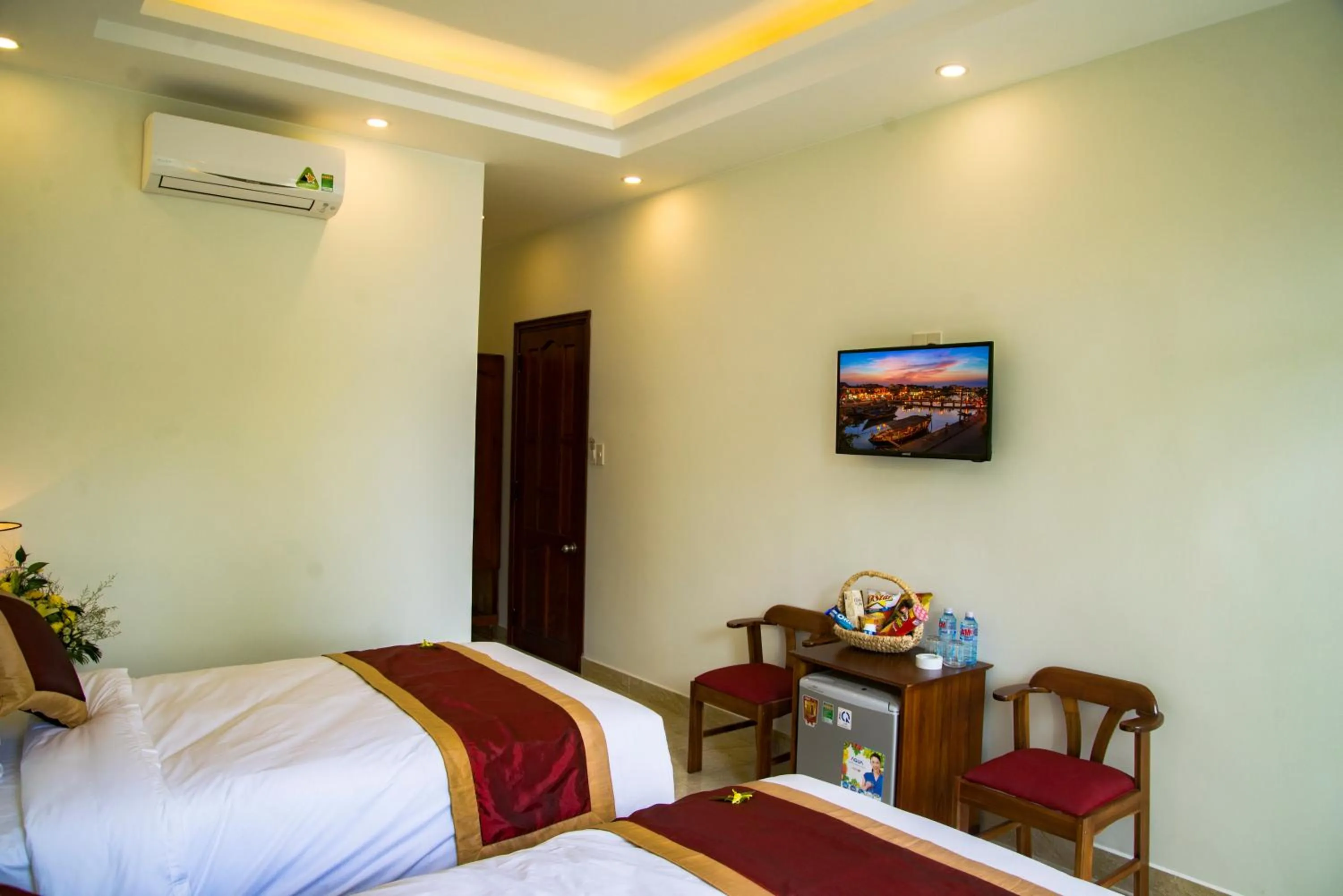 Bed in Mi Kha Homestay