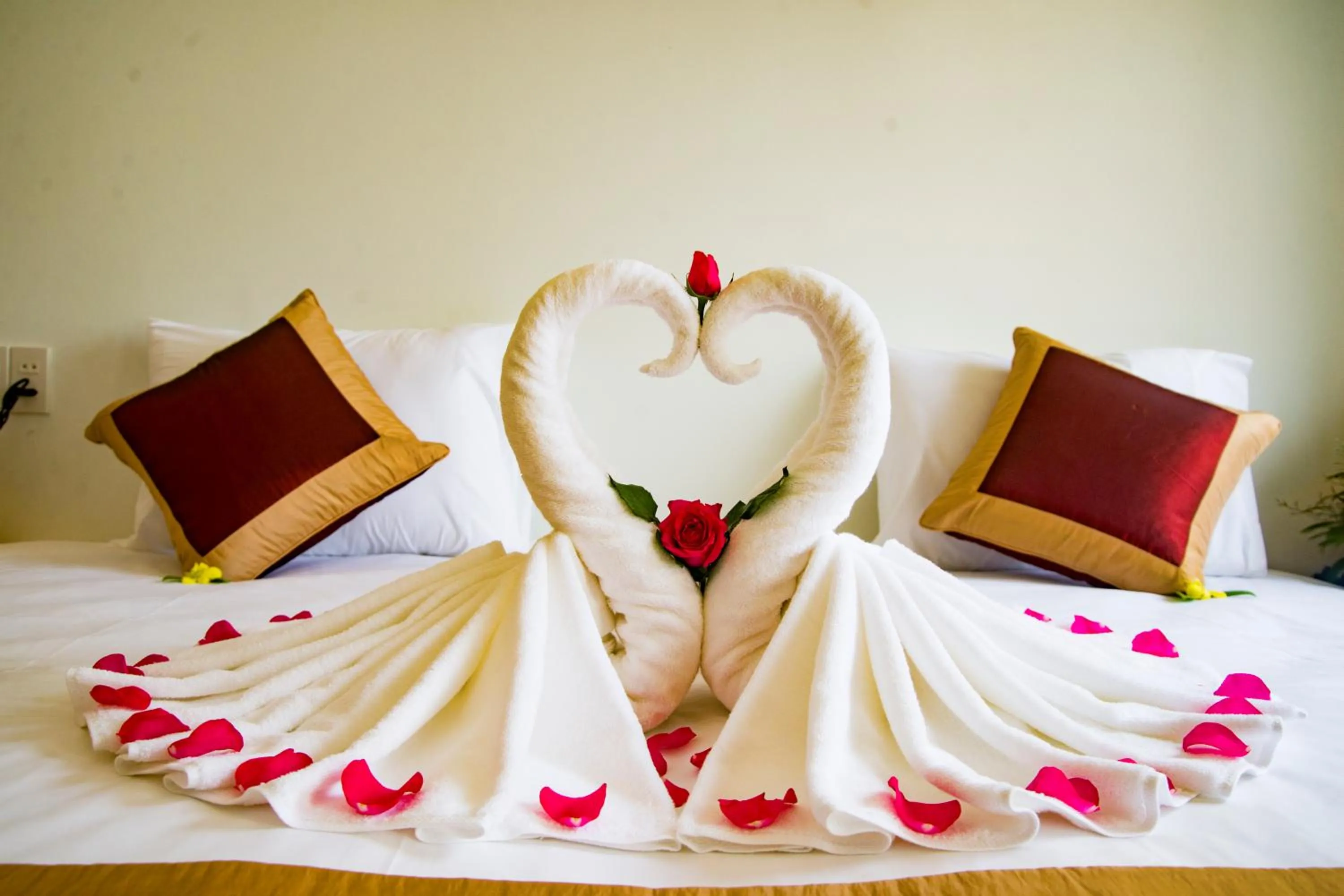 Bed in Mi Kha Homestay