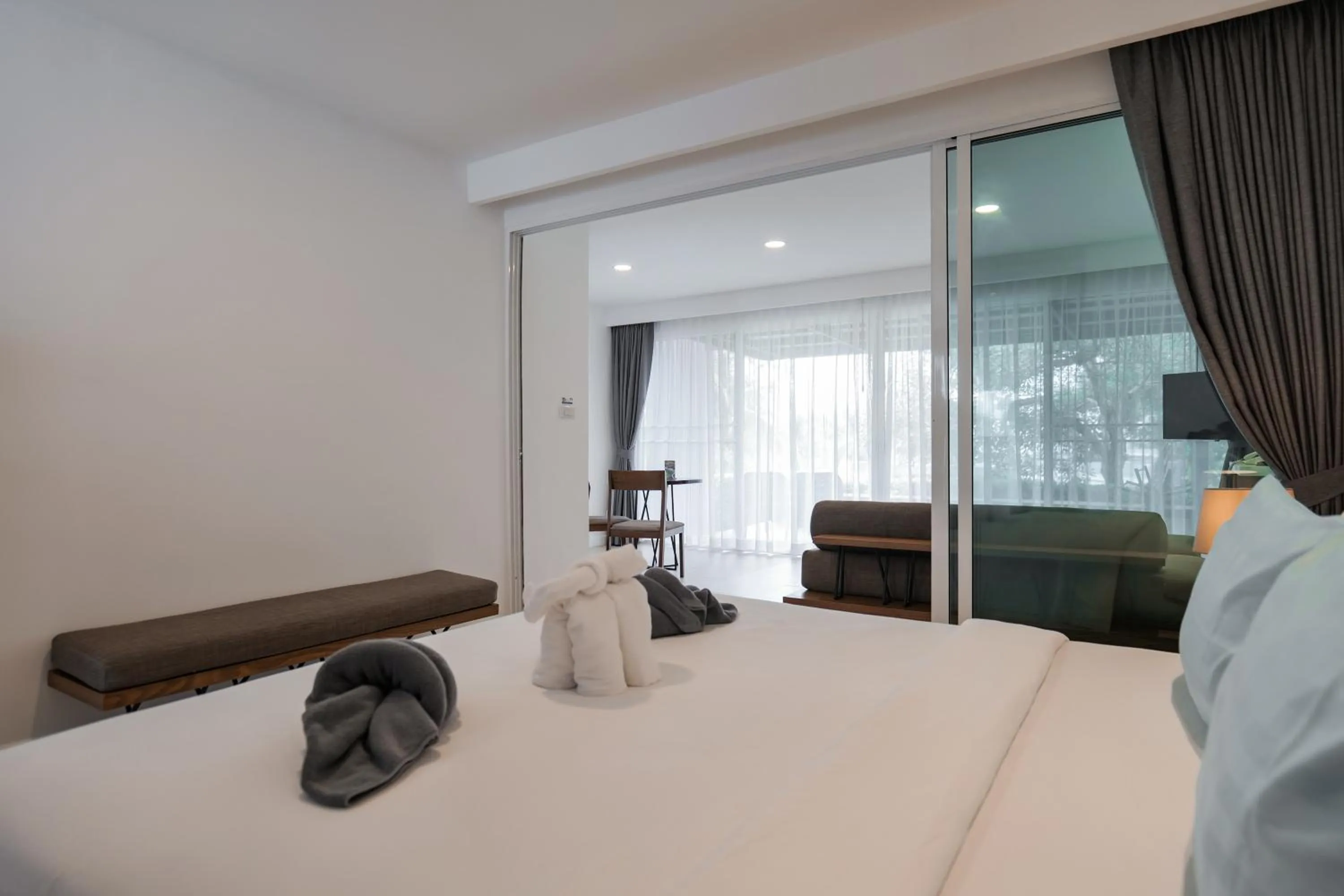 Bed in SEAnery Beach Resort