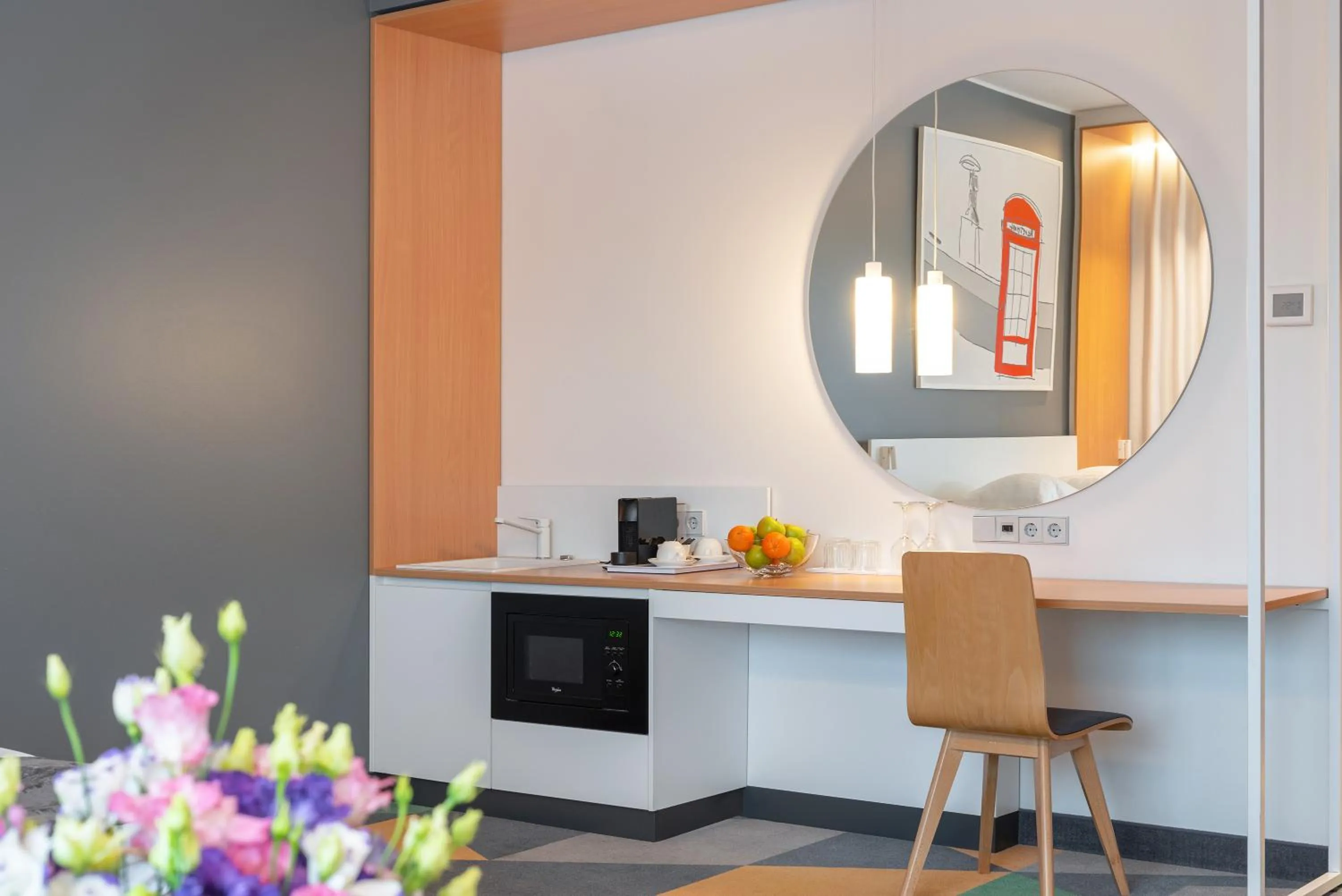 Kitchen or kitchenette in Hotel Sophia by Tartuhotels