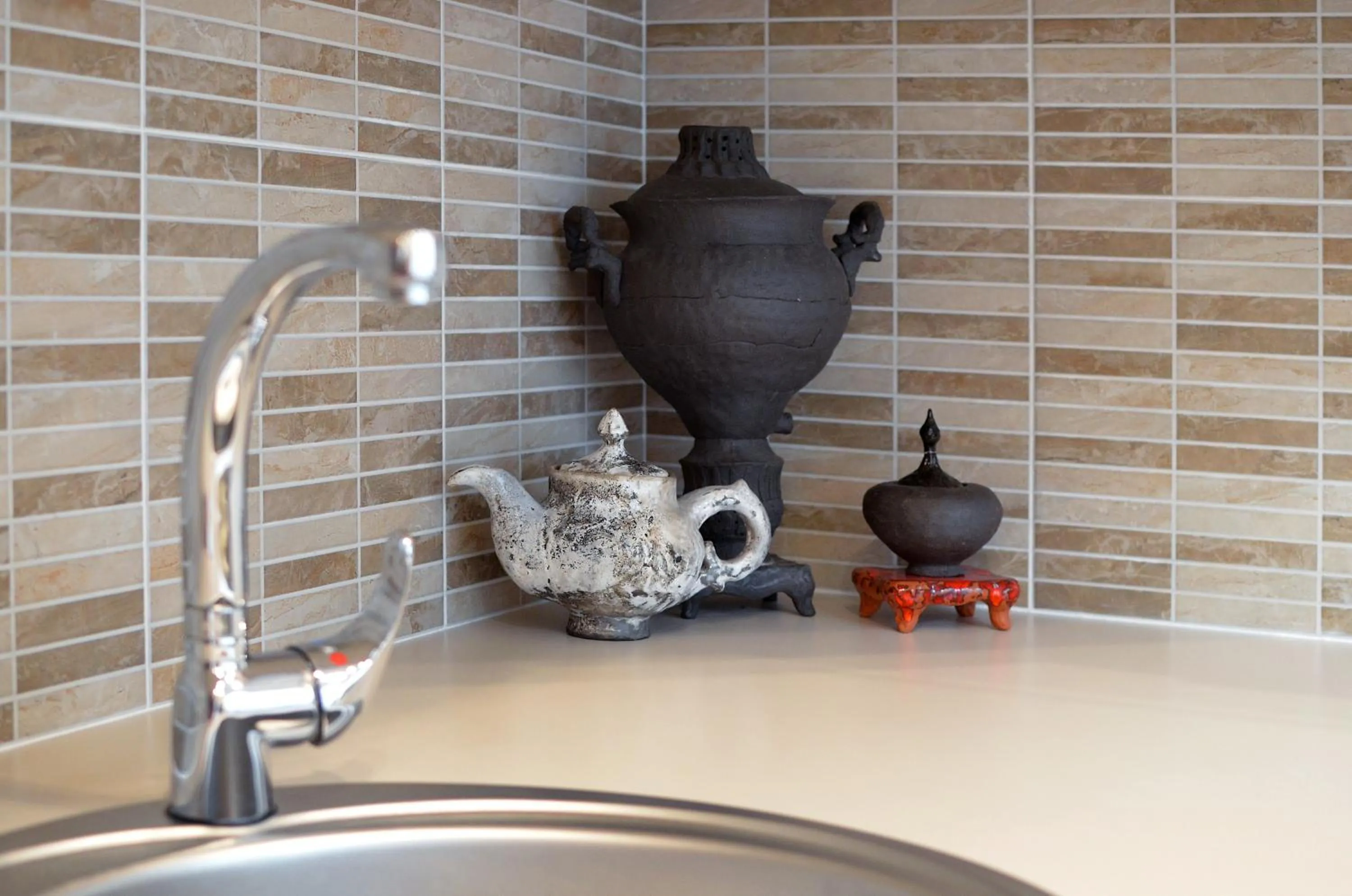 Kitchen or kitchenette in Tomsona Apartment Riga Center
