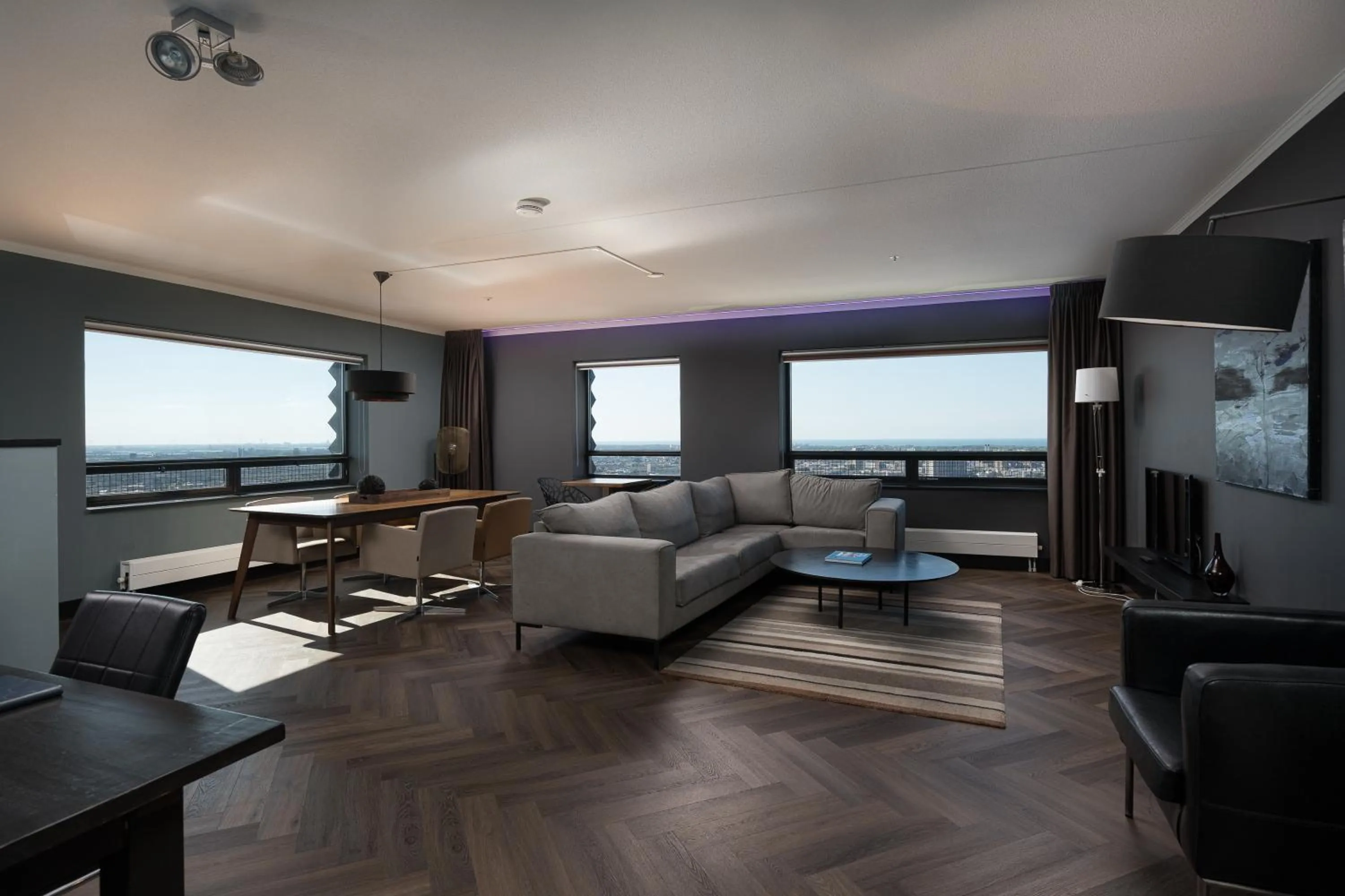 Living room in The Penthouse At The Hague Tower