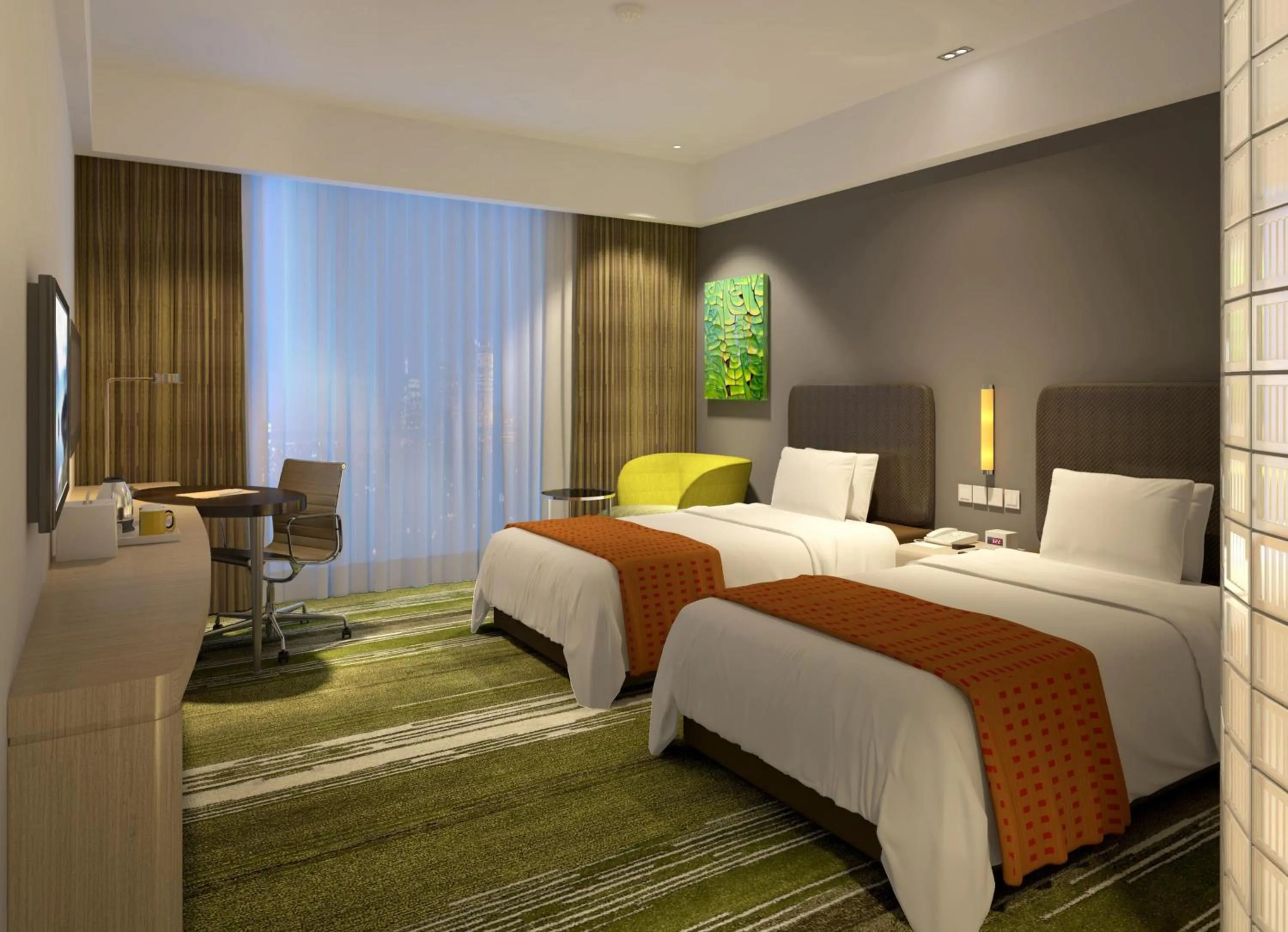 Photo of the whole room, Bed in Holiday Inn Express Panjin Downtown by IHG
