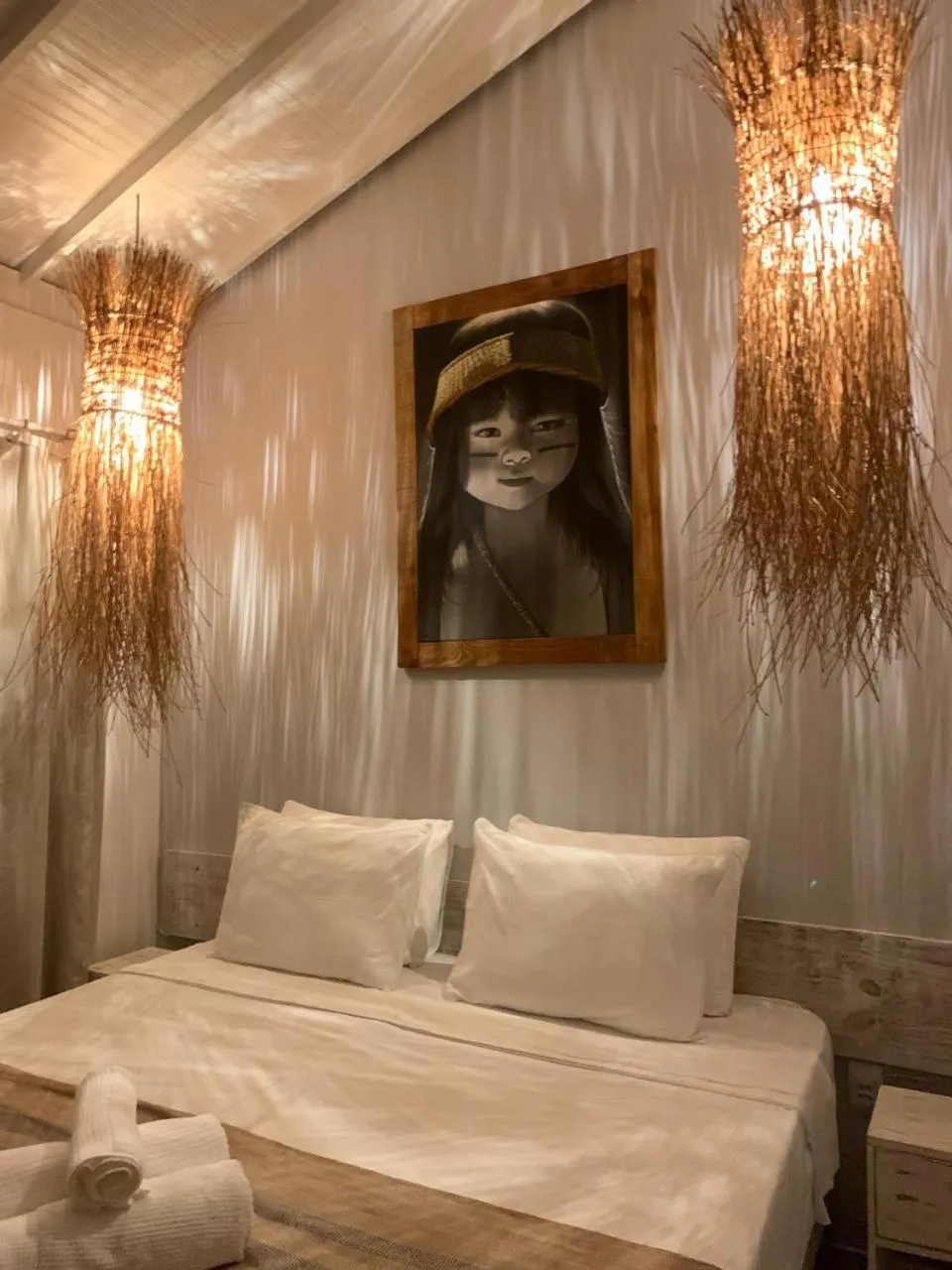 Bed in Pousada Agua de Coco