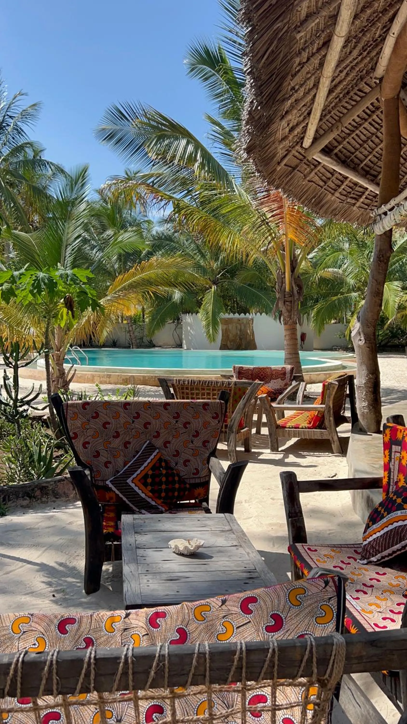 Pool view in Ujamaa Beach Resort