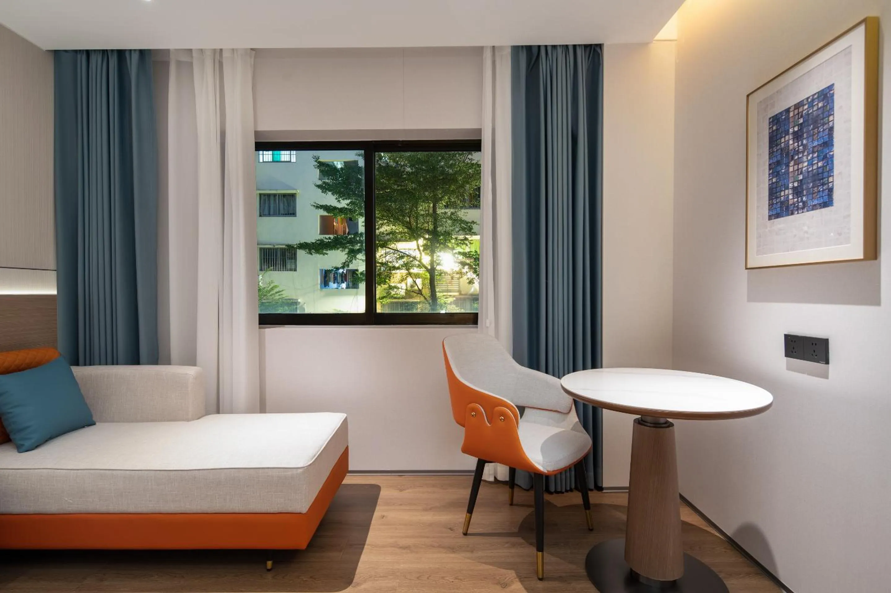 Seating area, Bed in Yizhi Hotel - Guangzhou Beijing Road Chenjiaxuan Subway Station