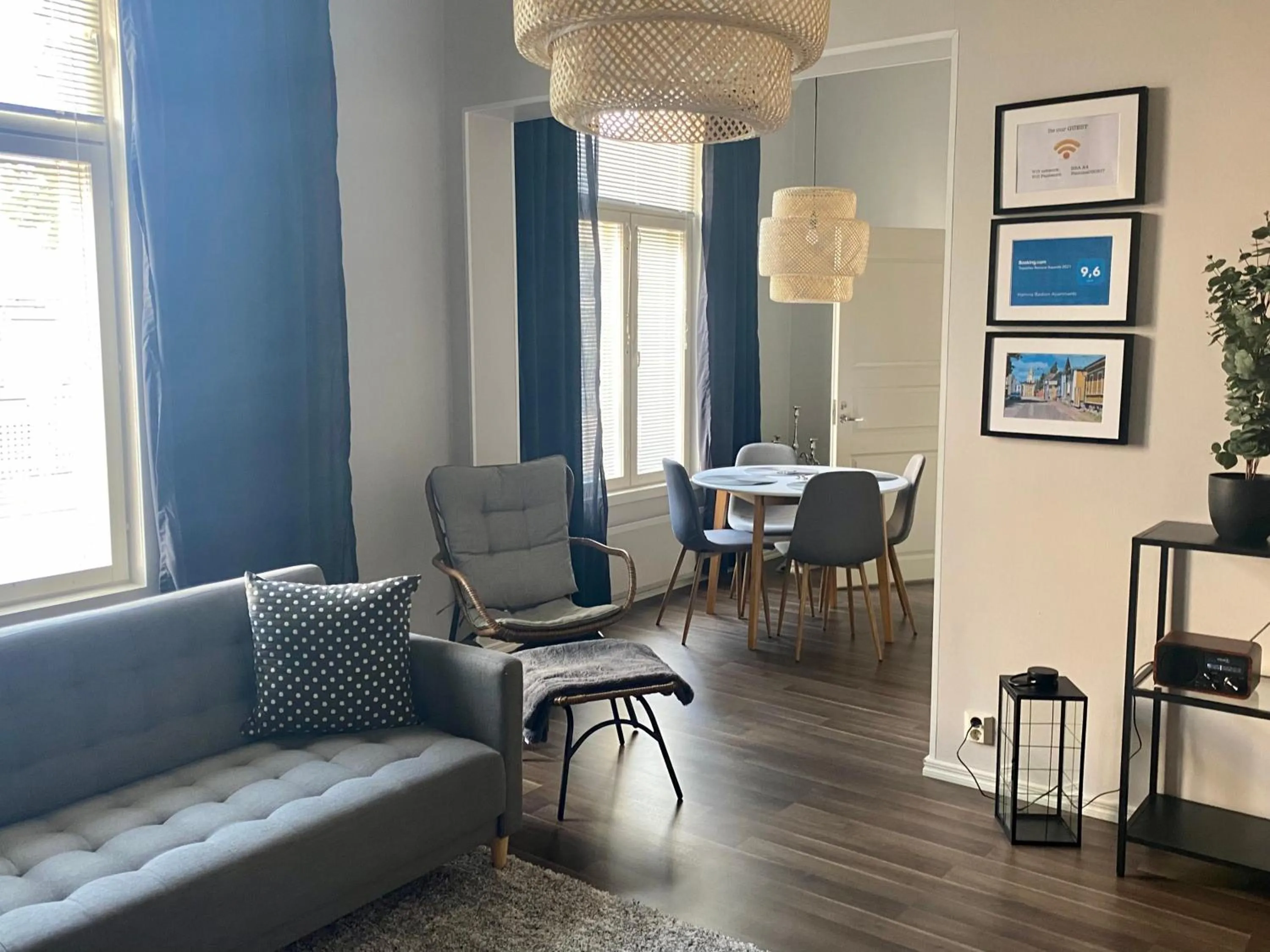 Seating area in Hamina Bastion Apartments