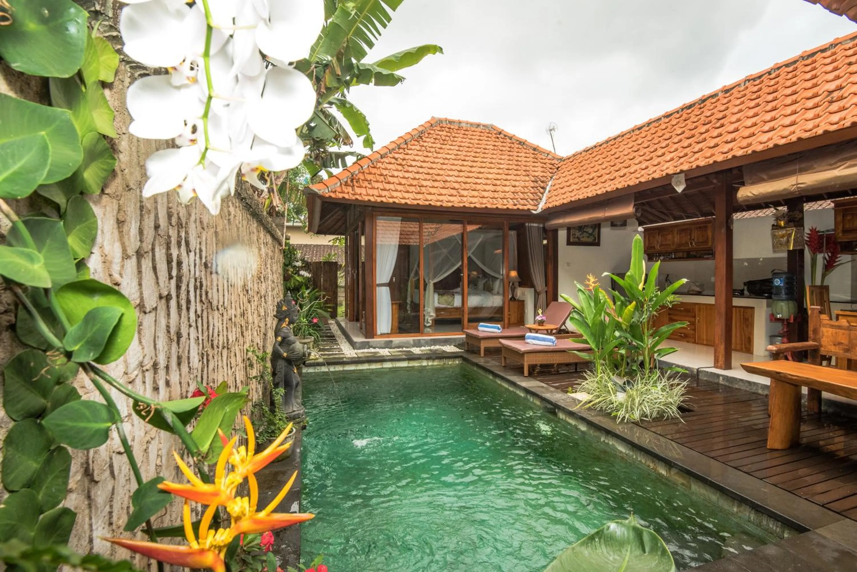 Seating area in Naja Private Villa Ubud