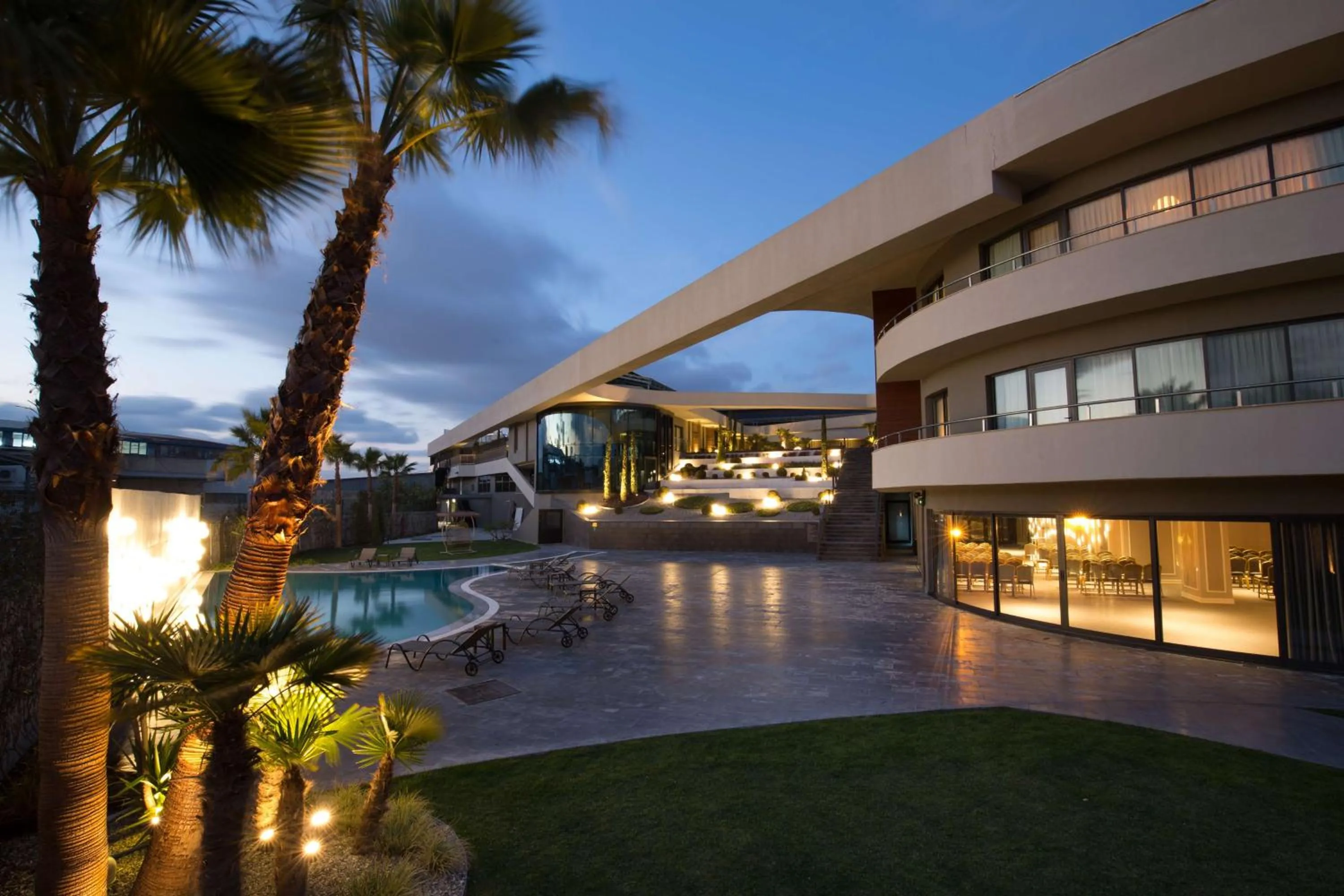 Pool view in DoubleTree By Hilton Izmir Airport