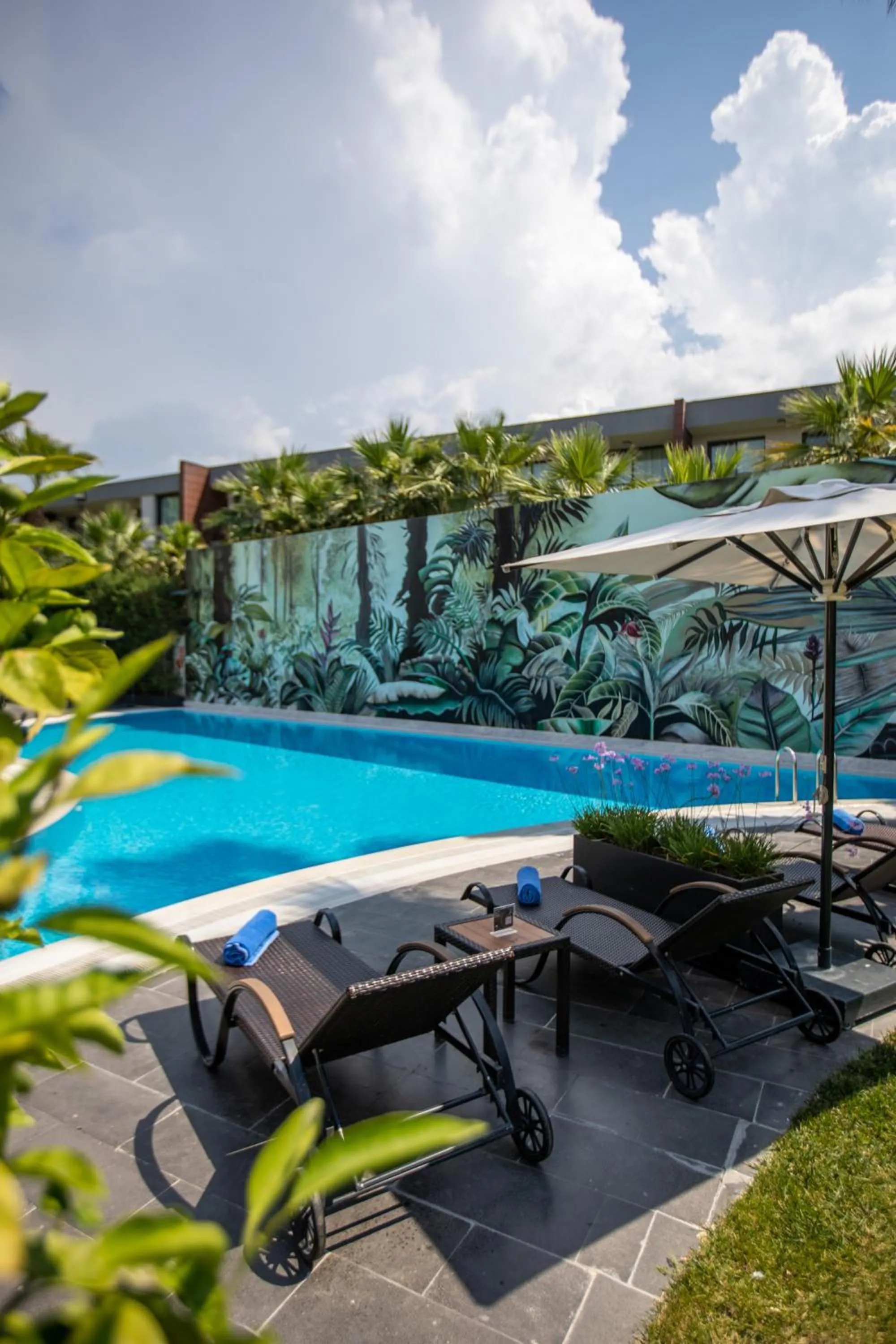 Pool view in DoubleTree By Hilton Izmir Airport
