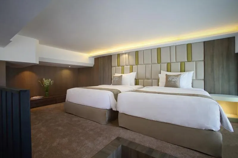 Bedroom, Bed in The Crystal Luxury Bay Resort Nusa Dua