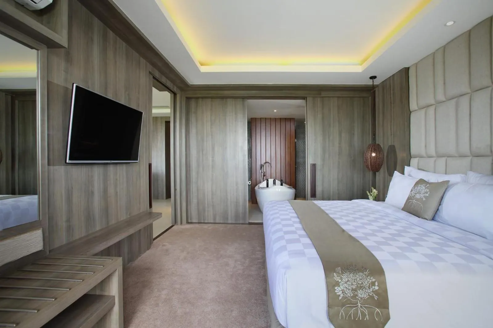 Bed in The Crystal Luxury Bay Resort Nusa Dua