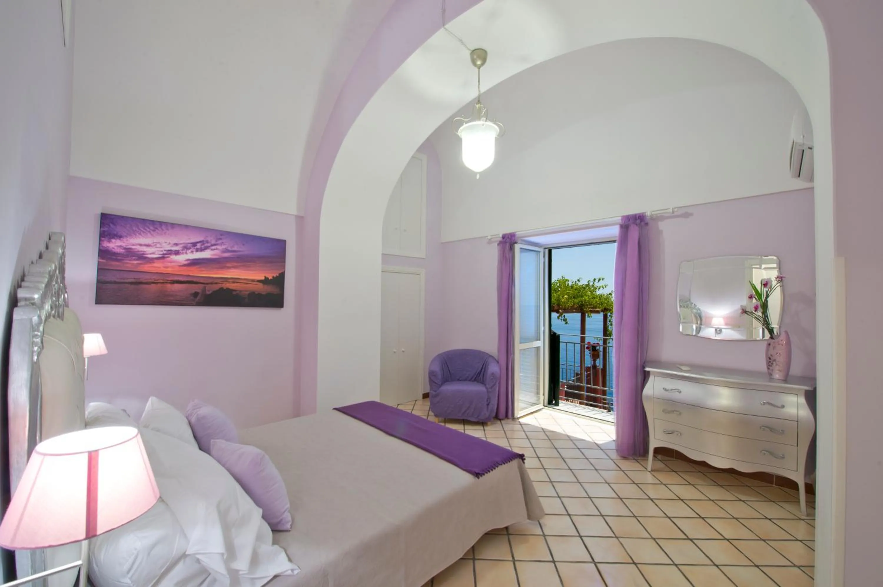 Balcony/Terrace, Bed in Palazzo Rocco Villa Sunshining in Love