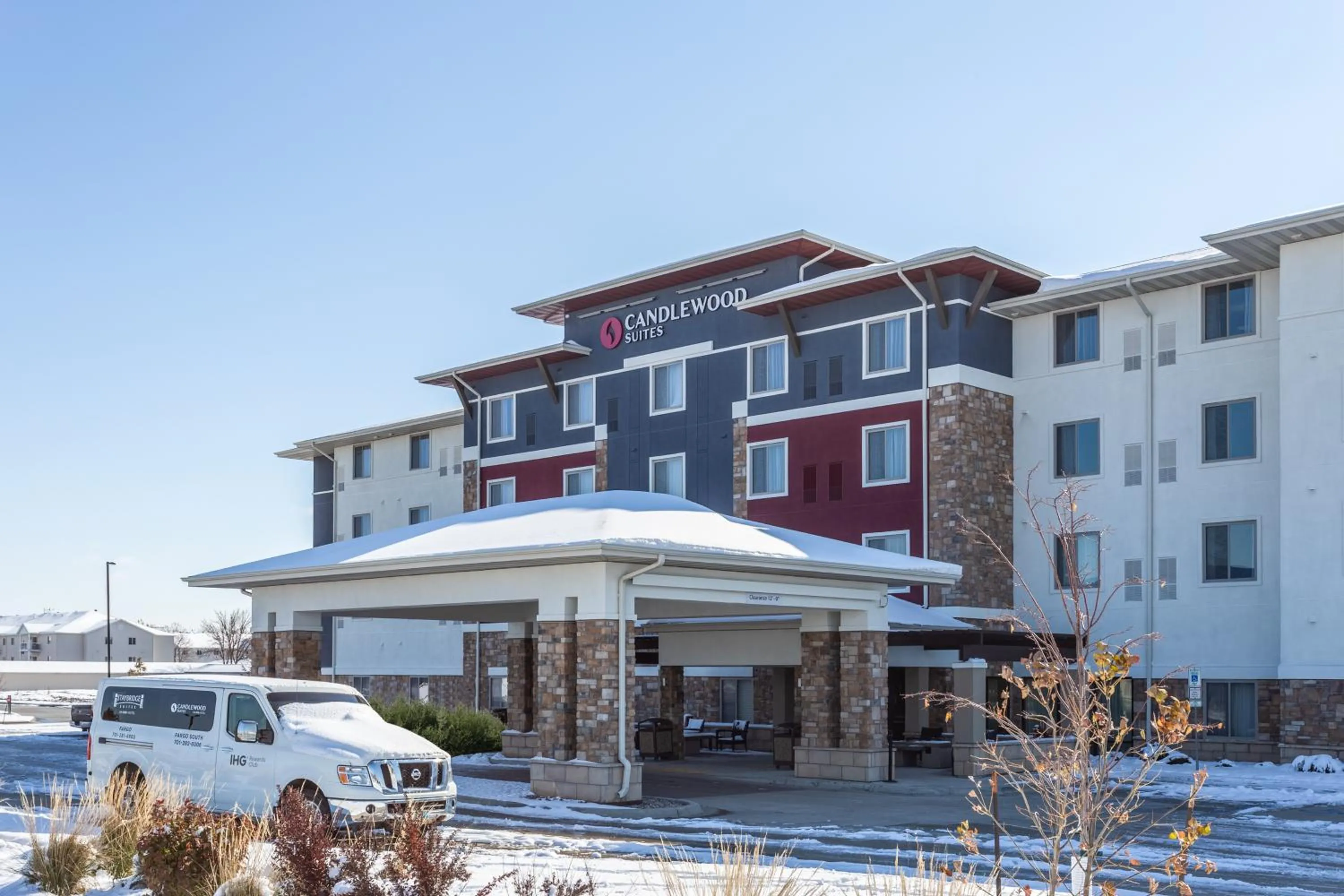Facade/entrance in Candlewood Suites Fargo South-Medical Center by IHG