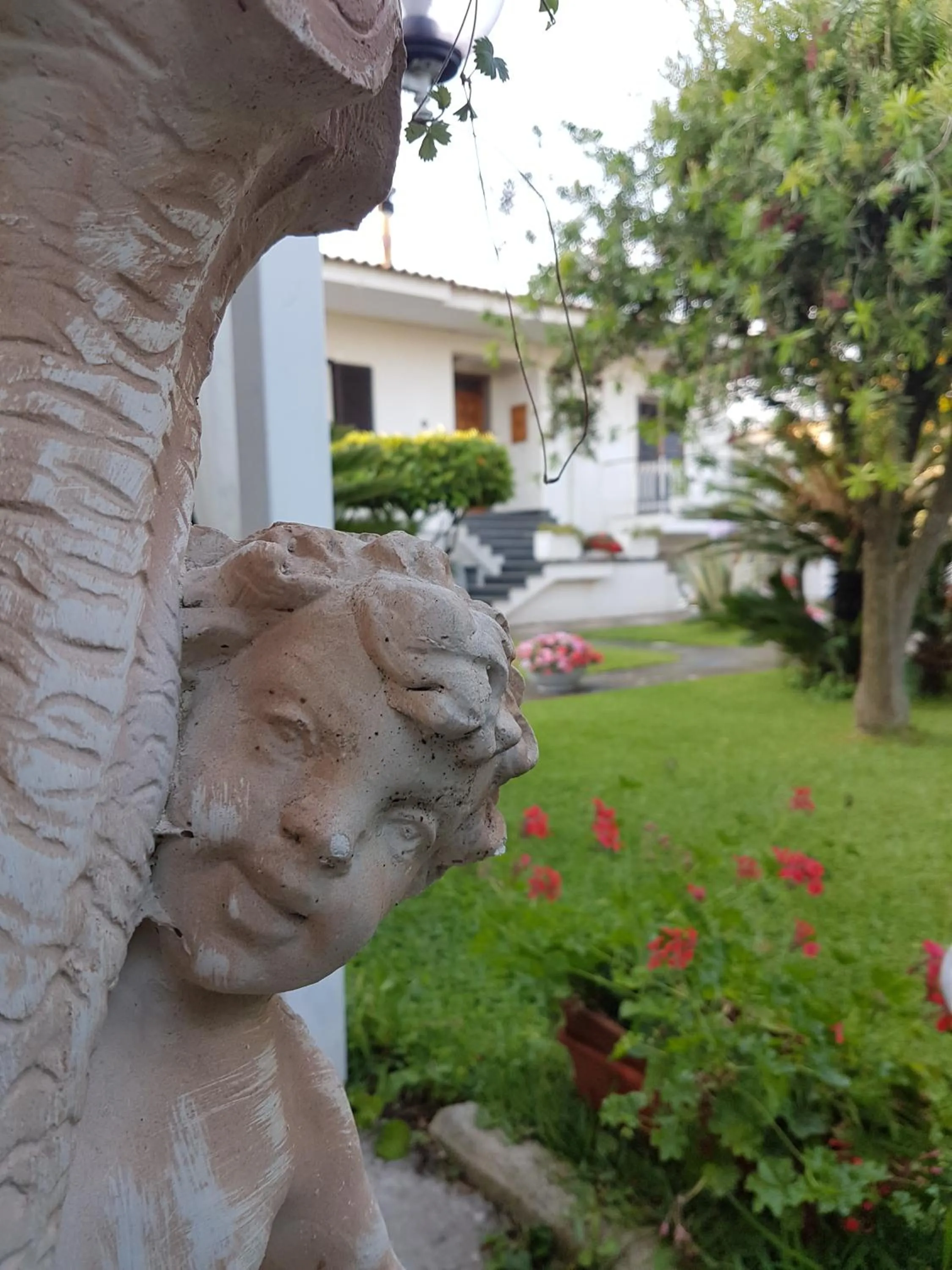 Garden view in B&B Maison Blanche