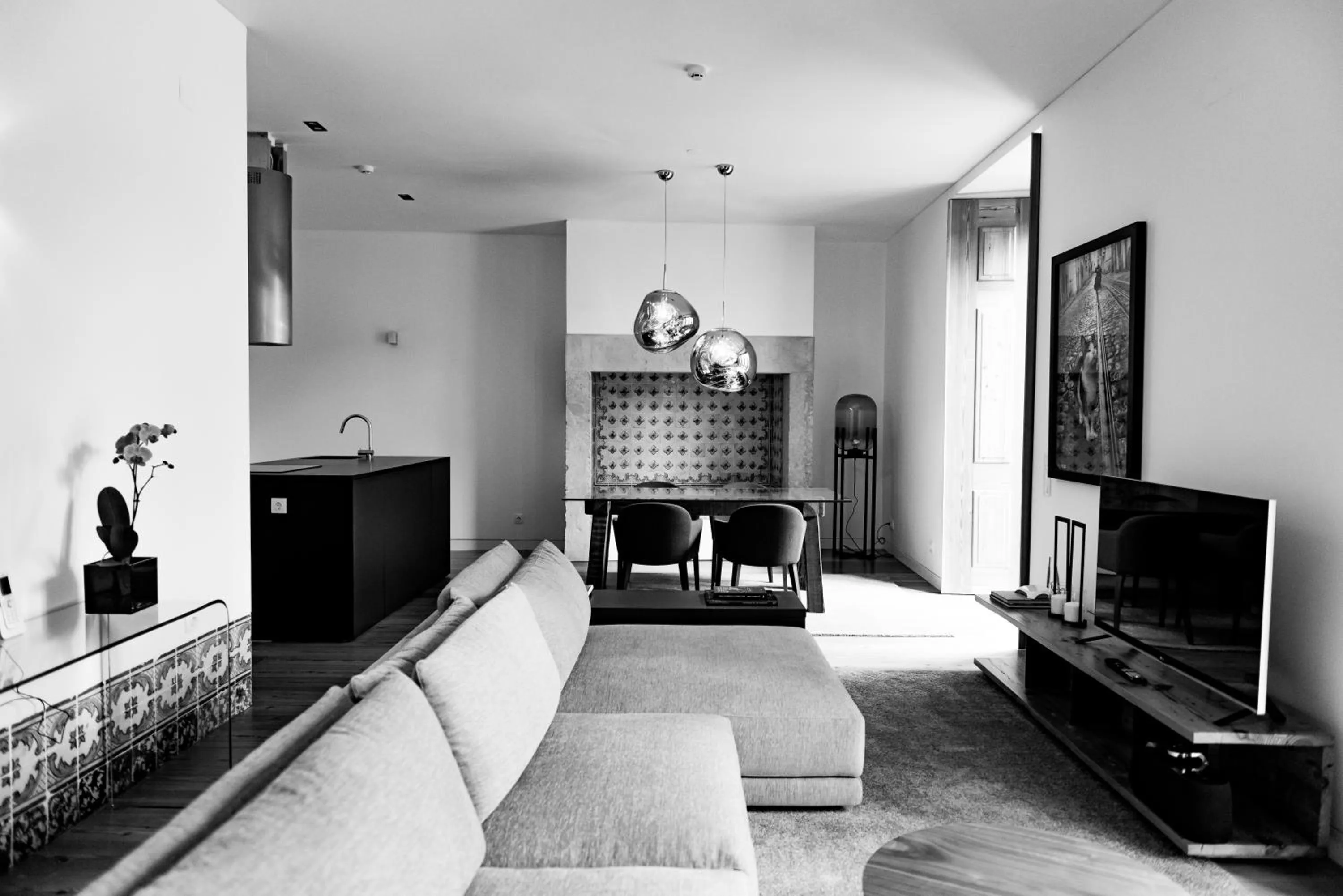 Living room in Flora Chiado Apartments