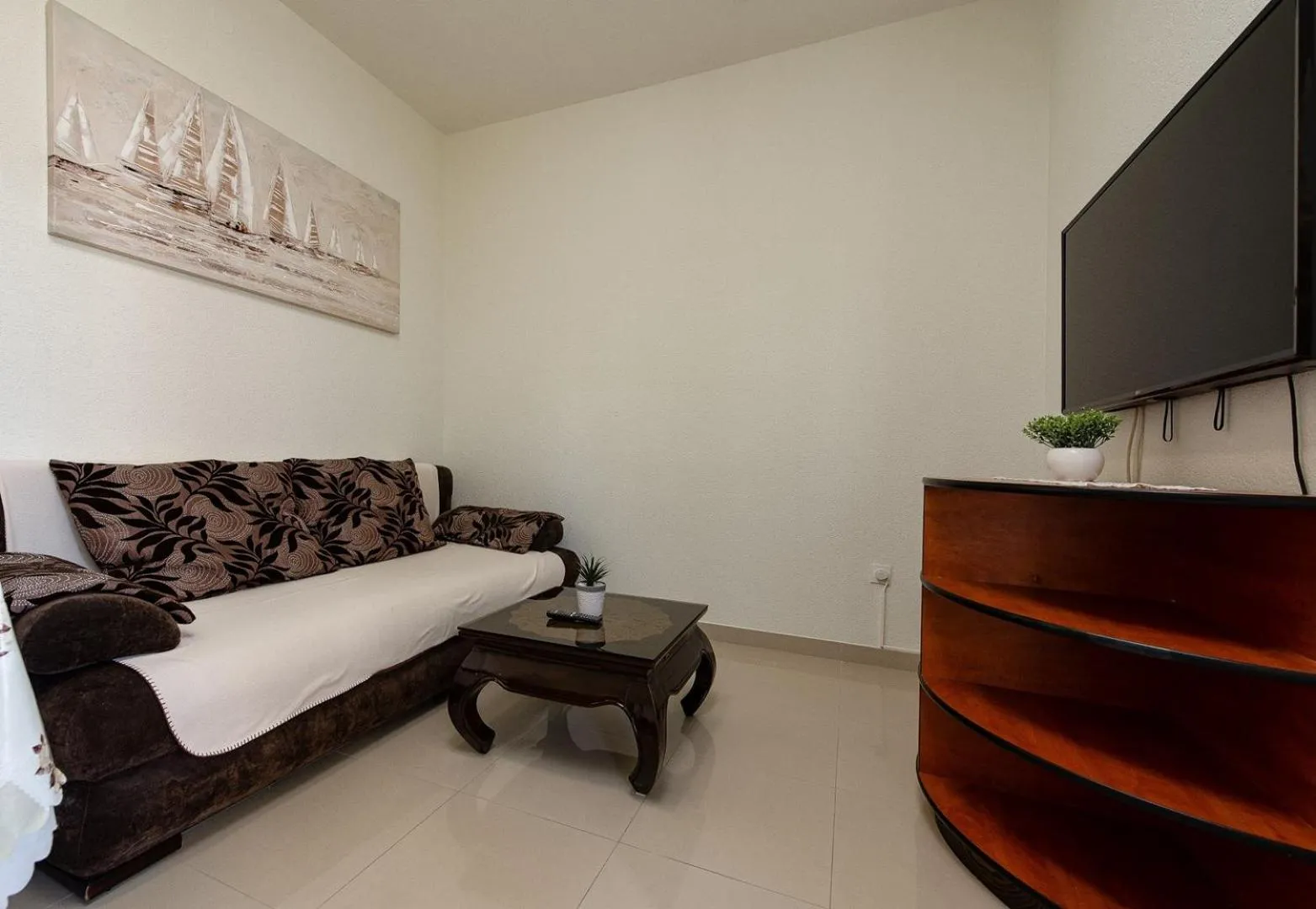 Living room, Bed in Apartments Protega