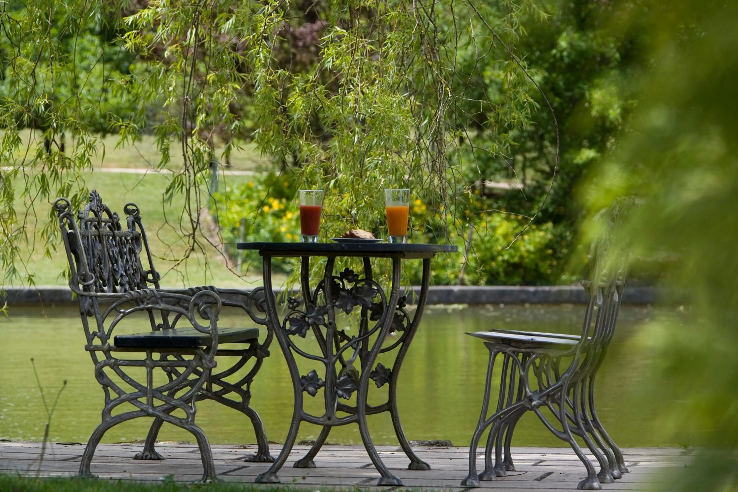 Balcony/Terrace in Relais du Bois Saint Georges - Hôtel de Charme