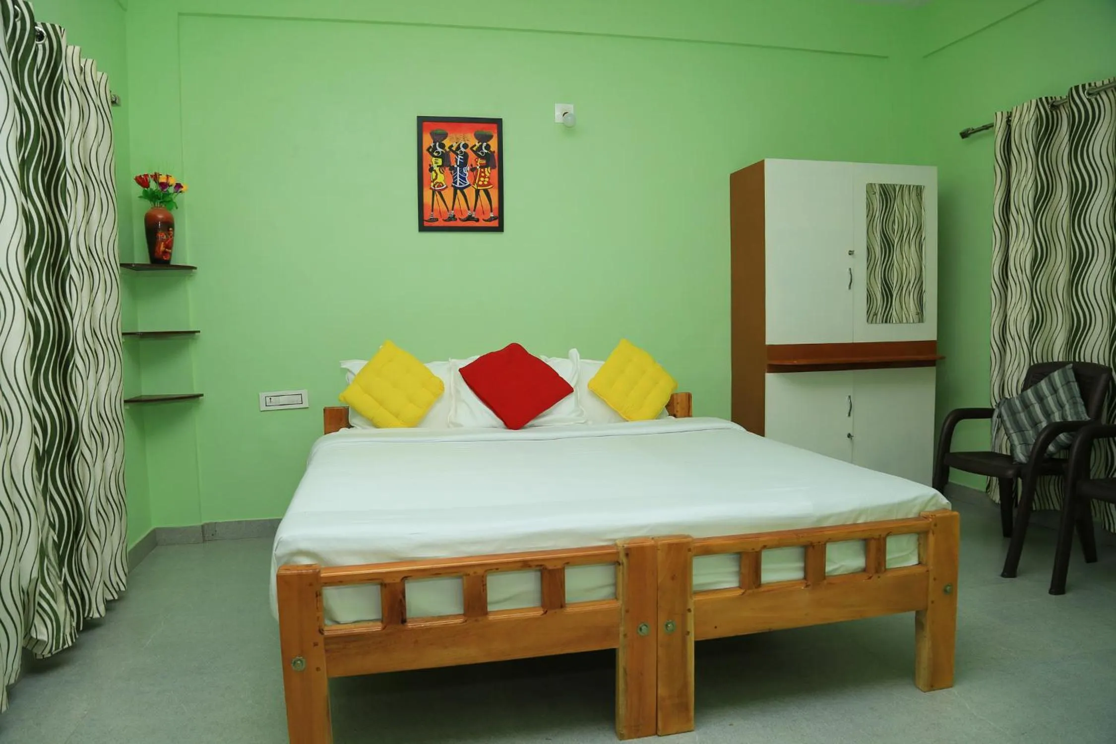 Bed in Gooseberry Family Retreats - Wayanad by KARAPUZHA RESORTS