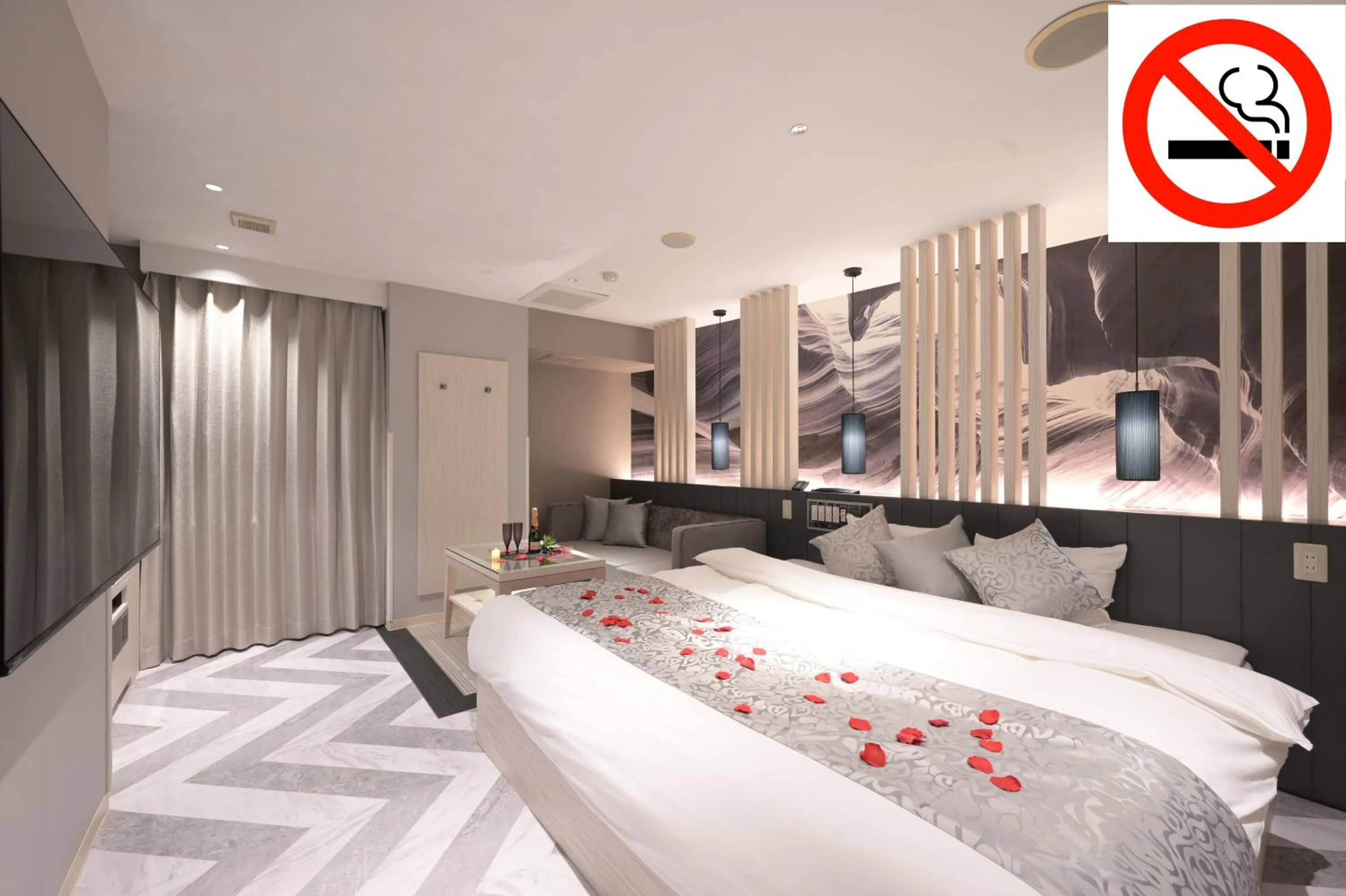 Photo of the whole room, Bed in BAMBOO GARDEN Shinyokohama only Adult