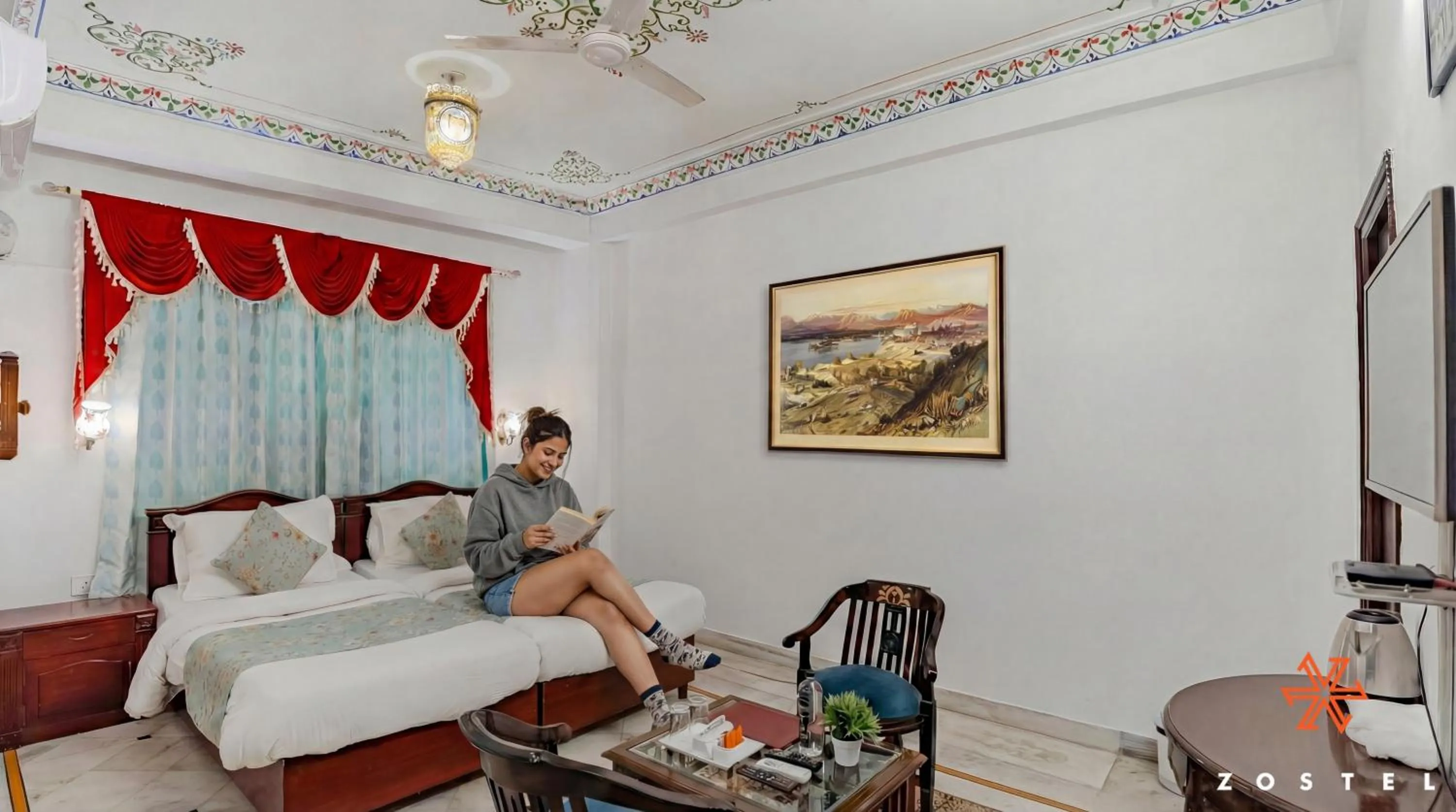 Bed in Zostel Udaipur