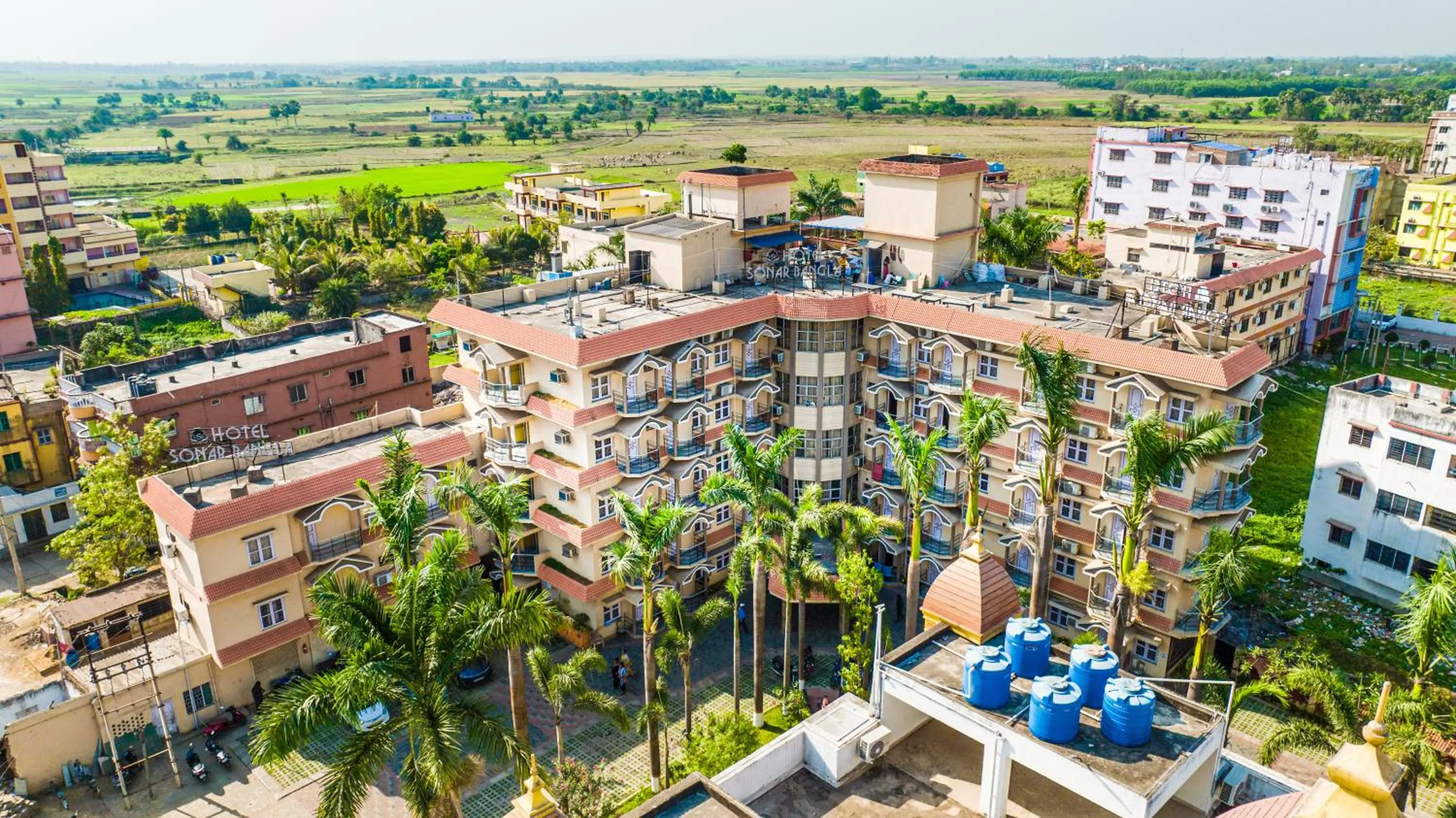 Bird's eye view in Hotel Sonar Bangla Tarapith